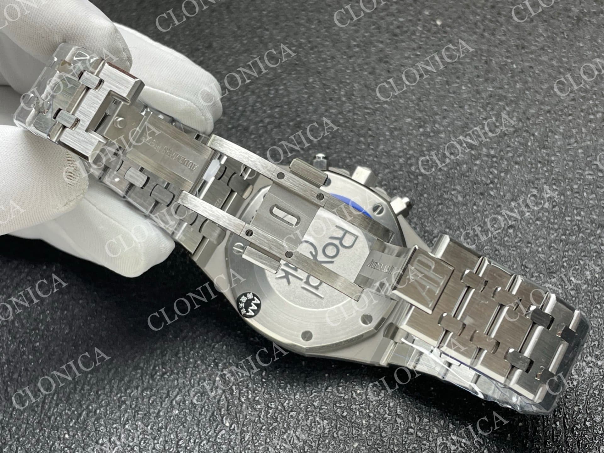 ROYAL OAK CHRONO 26331 SS BLACK DIAL SILVER SUBDIAL ON SS BRACELET A2385 — view 6