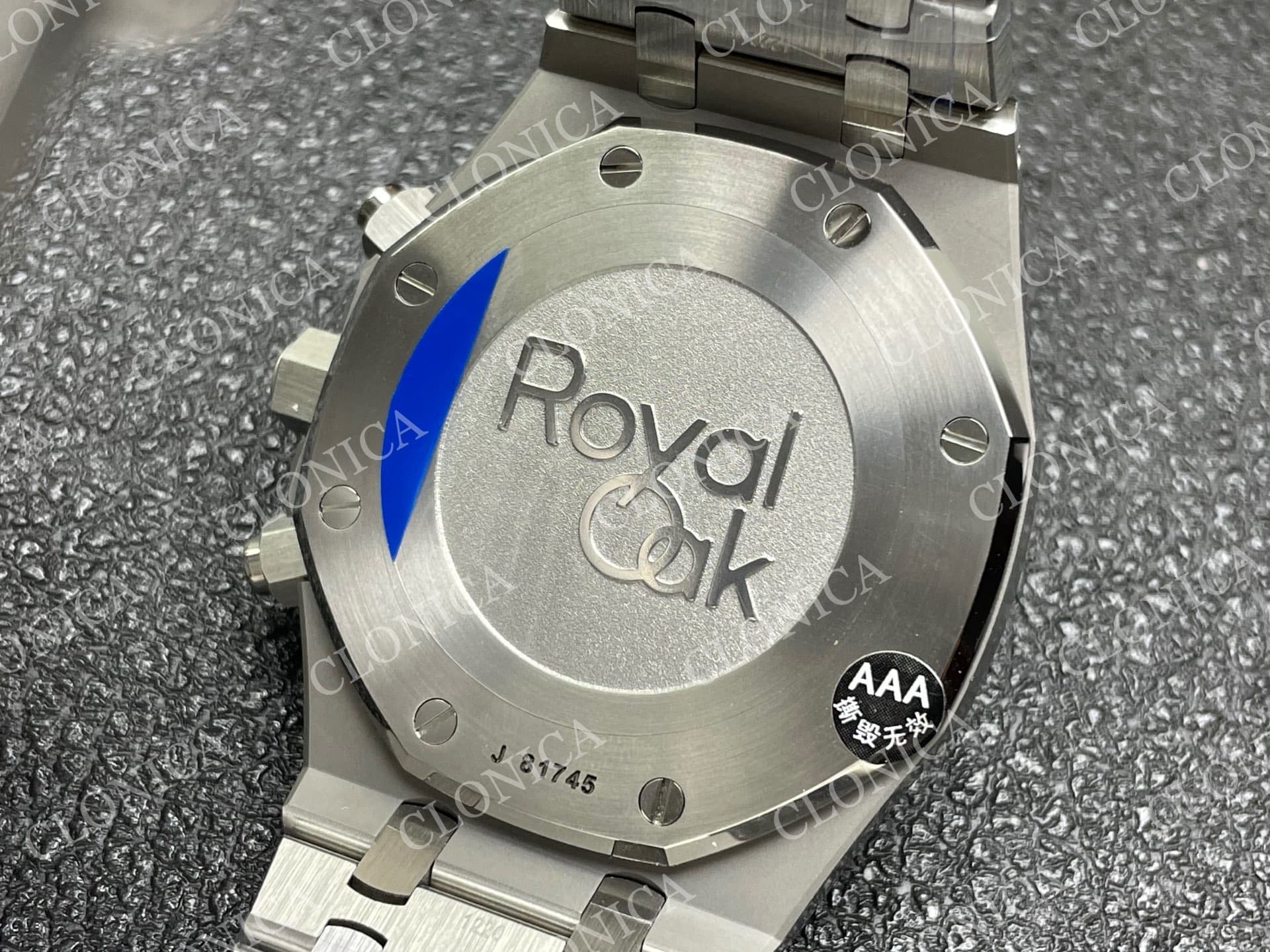 ROYAL OAK CHRONO 26331 SS BLACK DIAL SILVER SUBDIAL ON SS BRACELET A2385 — view 8