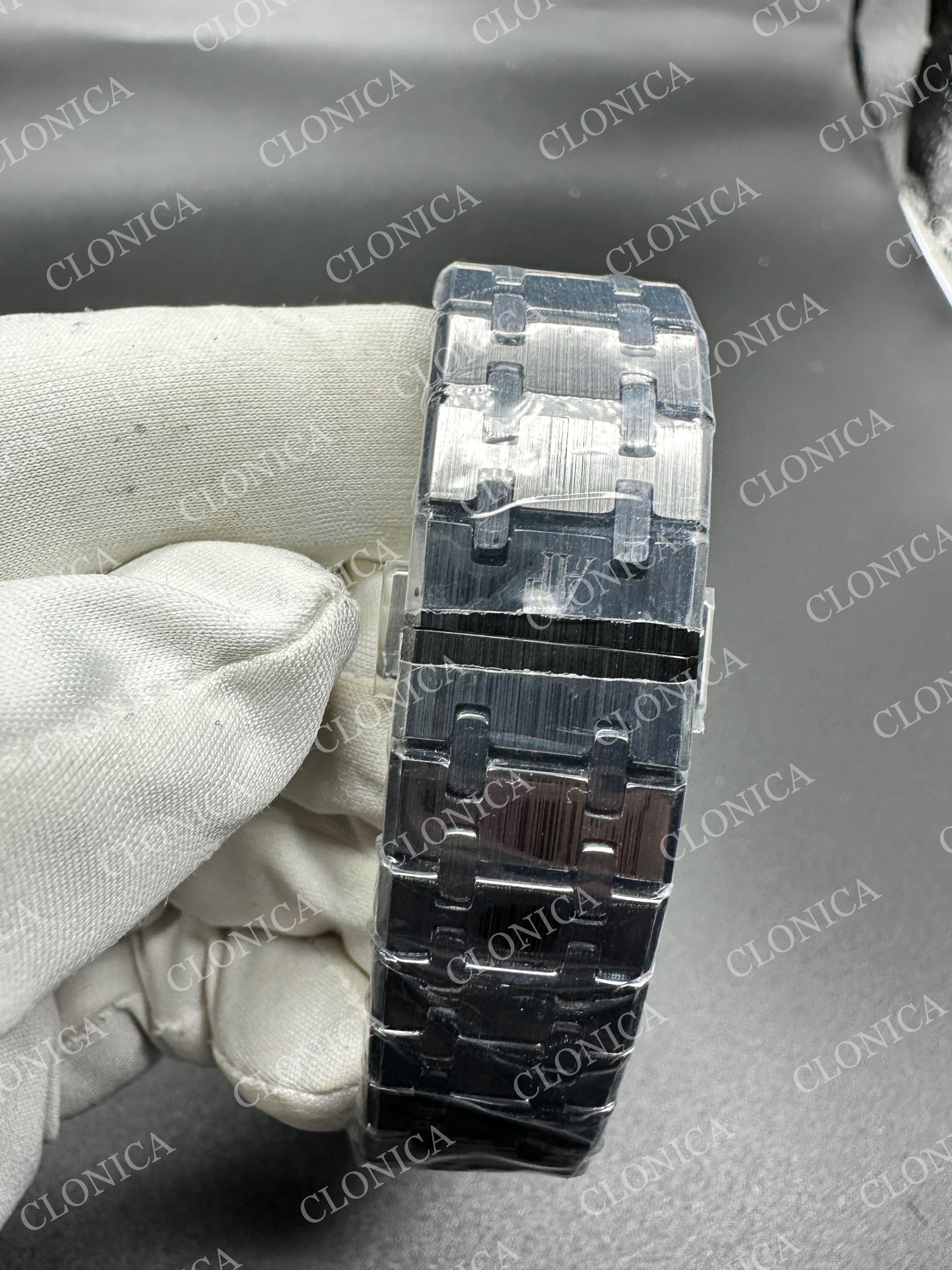 ROYAL OAK CHRONO 26240 BLACK CERAMIC BLACK DIAL ON CERAMIC BRACELET SUPER CLONE SA4401 — view 6