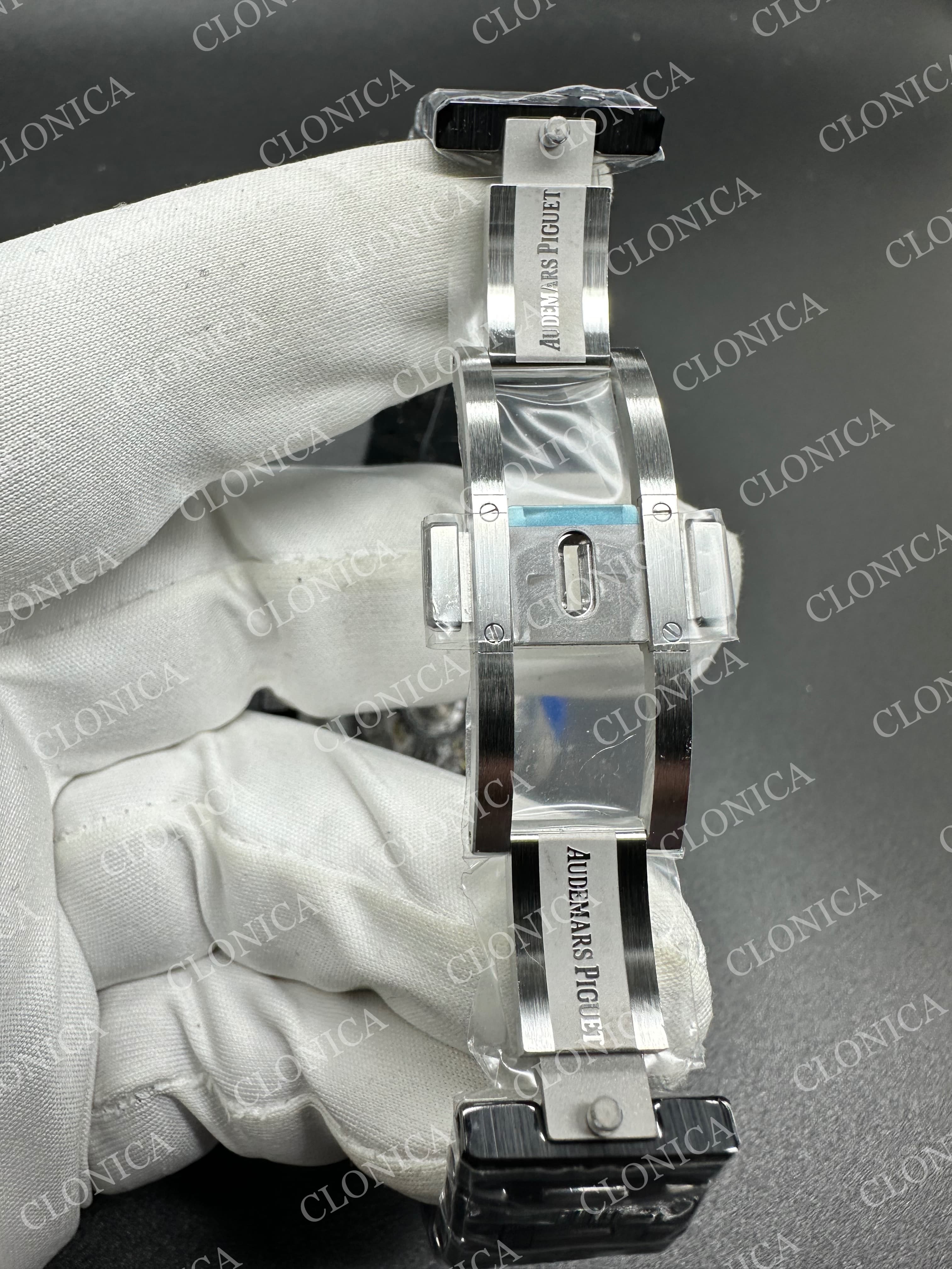 ROYAL OAK CHRONO 26240 BLACK CERAMIC BLACK DIAL ON CERAMIC BRACELET SUPER CLONE SA4401 — view 7