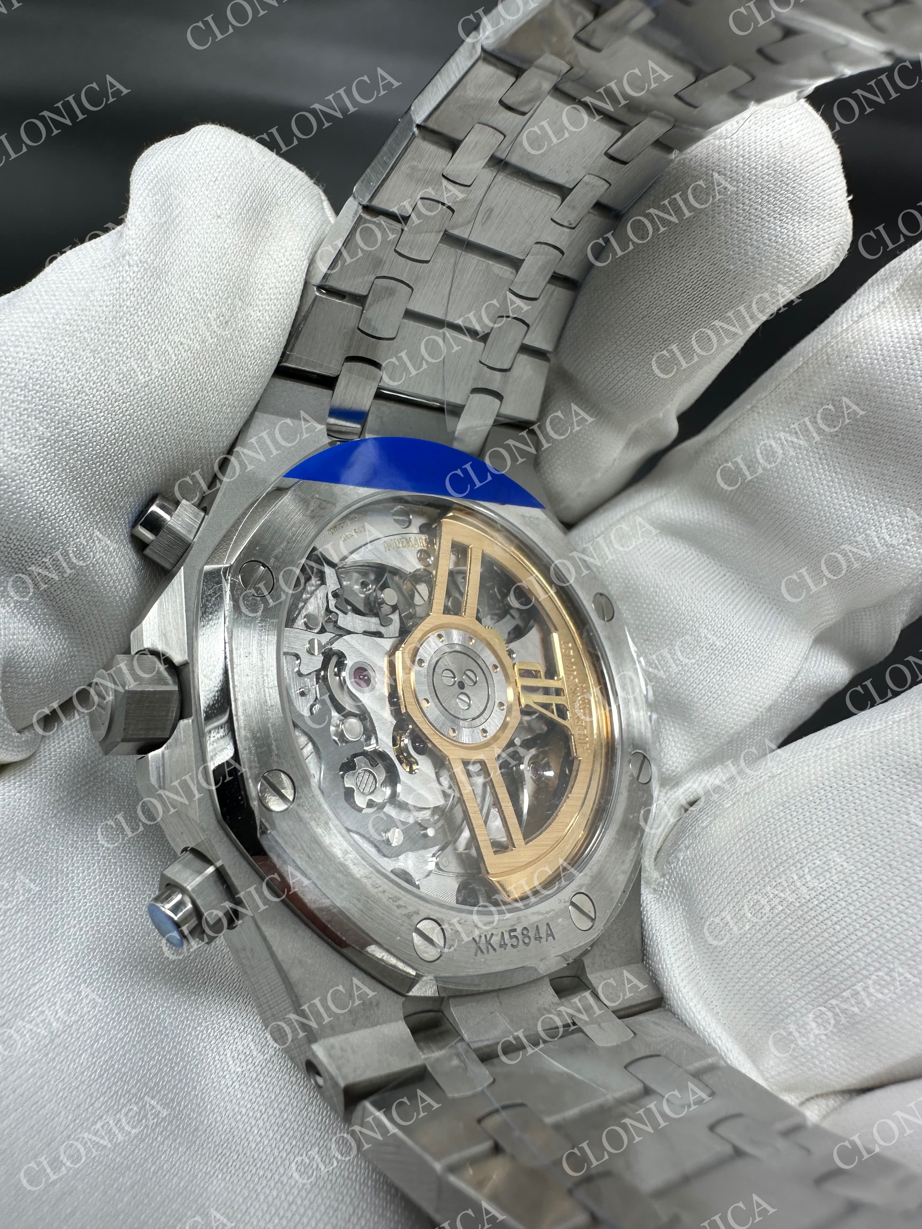 ROYAL OAK CHRONO 26240 SS BLUE DIAL ON SS BRACELET SA4401 SUPER CLONE — view 5