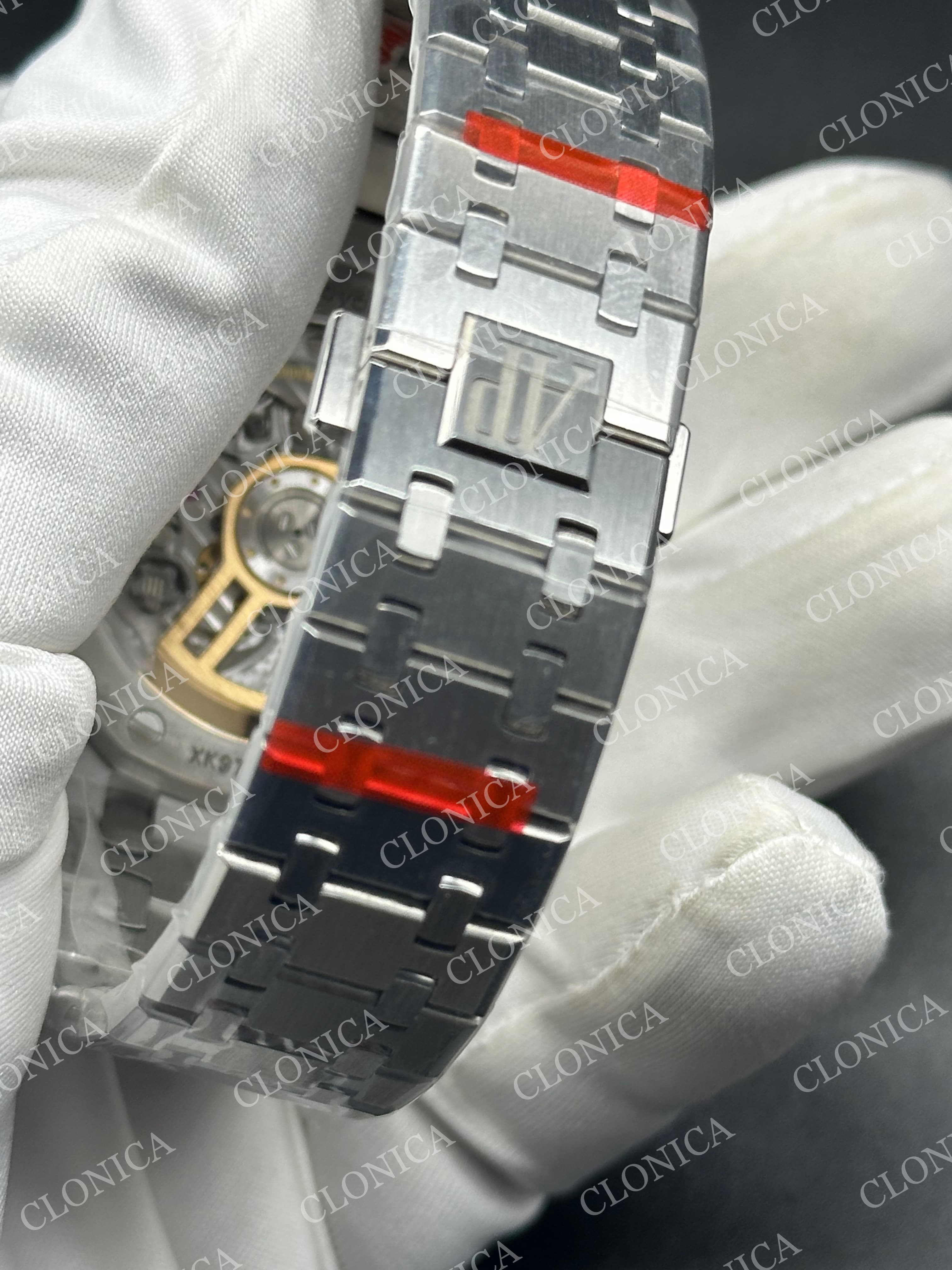 ROYAL OAK CHRONO 26240 SS GREEN DIAL ON SS BRACELET SA4401 SUPER CLONE — view 6