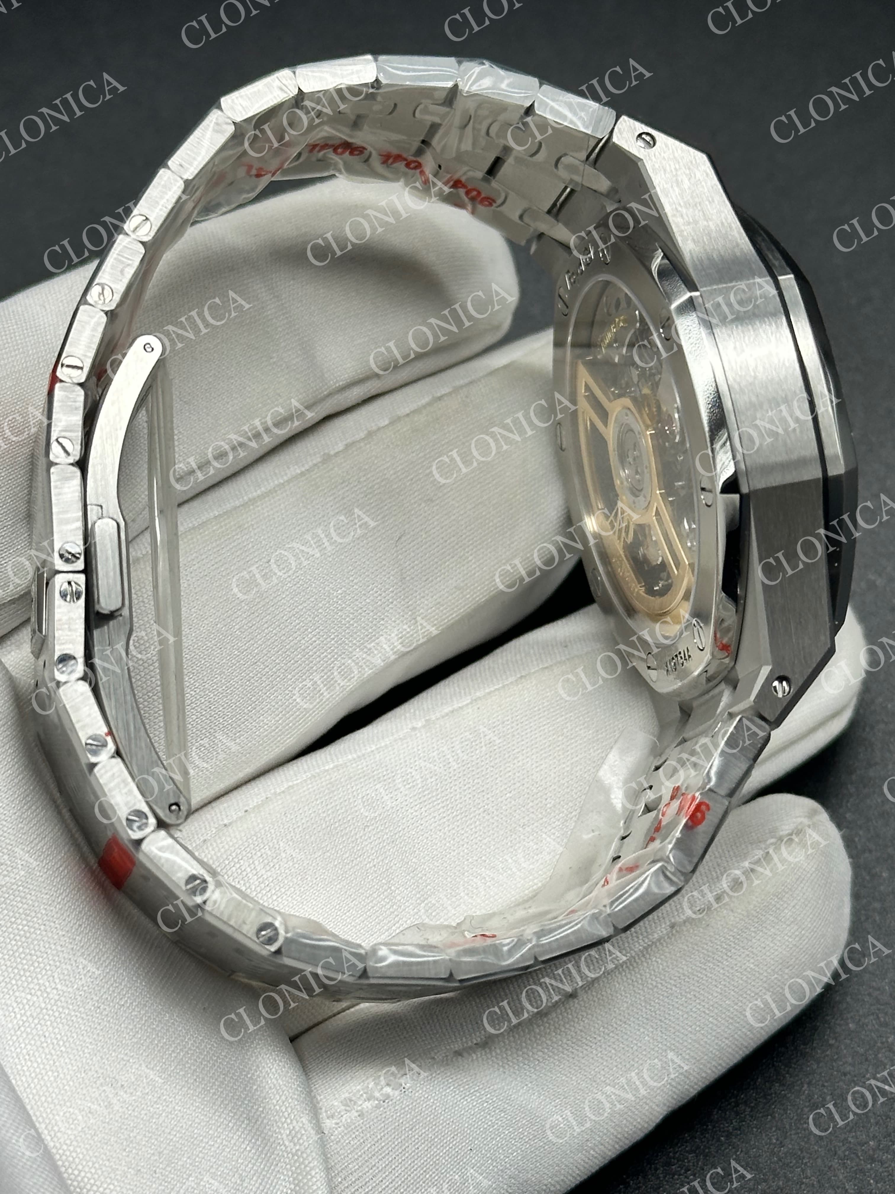 ROYAL OAK CHRONO 26240 SS GREEN DIAL ON SS BRACELET SA4401 SUPER CLONE — view 7