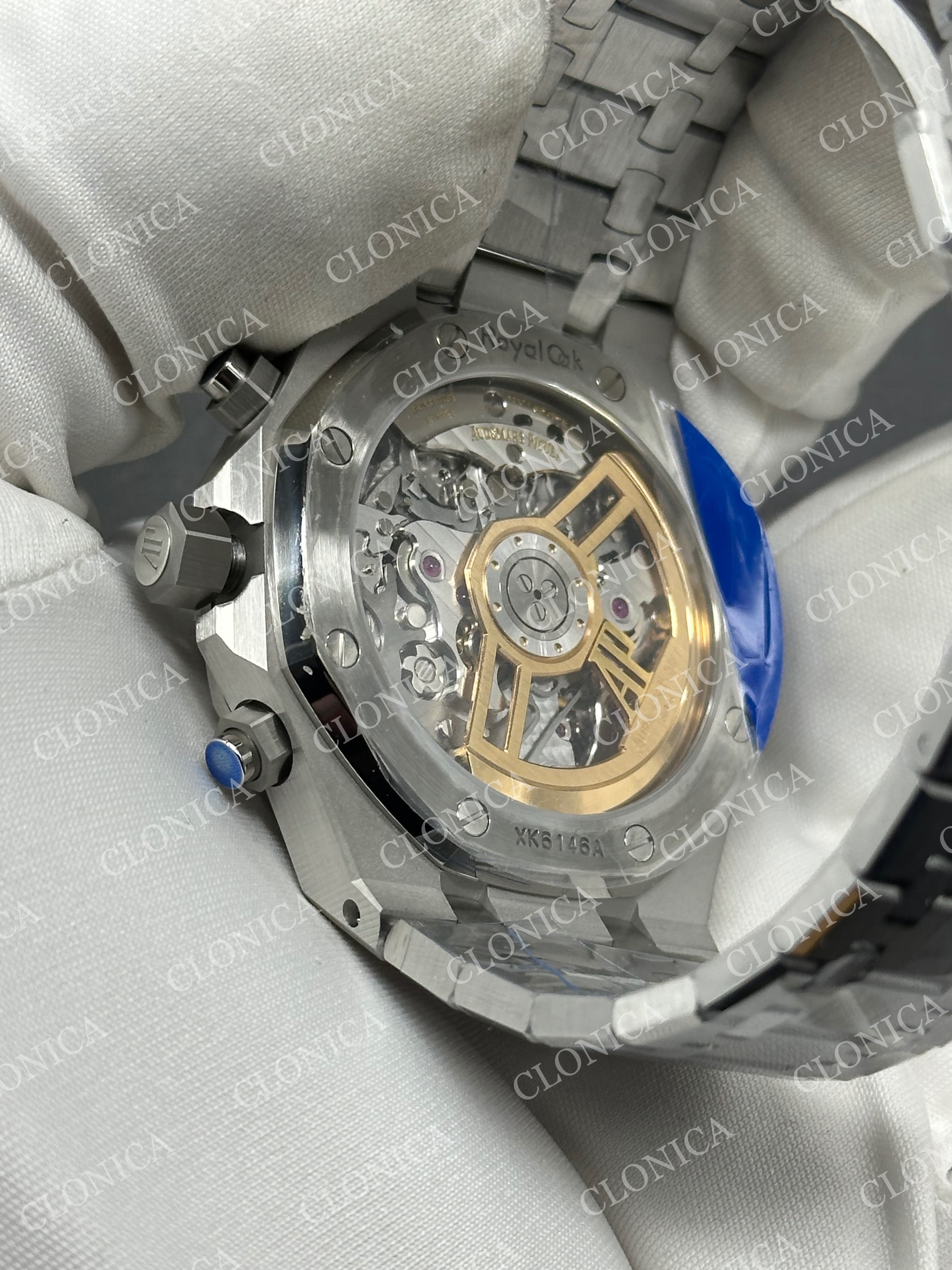 ROYAL OAK CHRONO 26240 SS BLACK DIAL ON SS BRACELET SA4401 SUPER CLONE — view 5