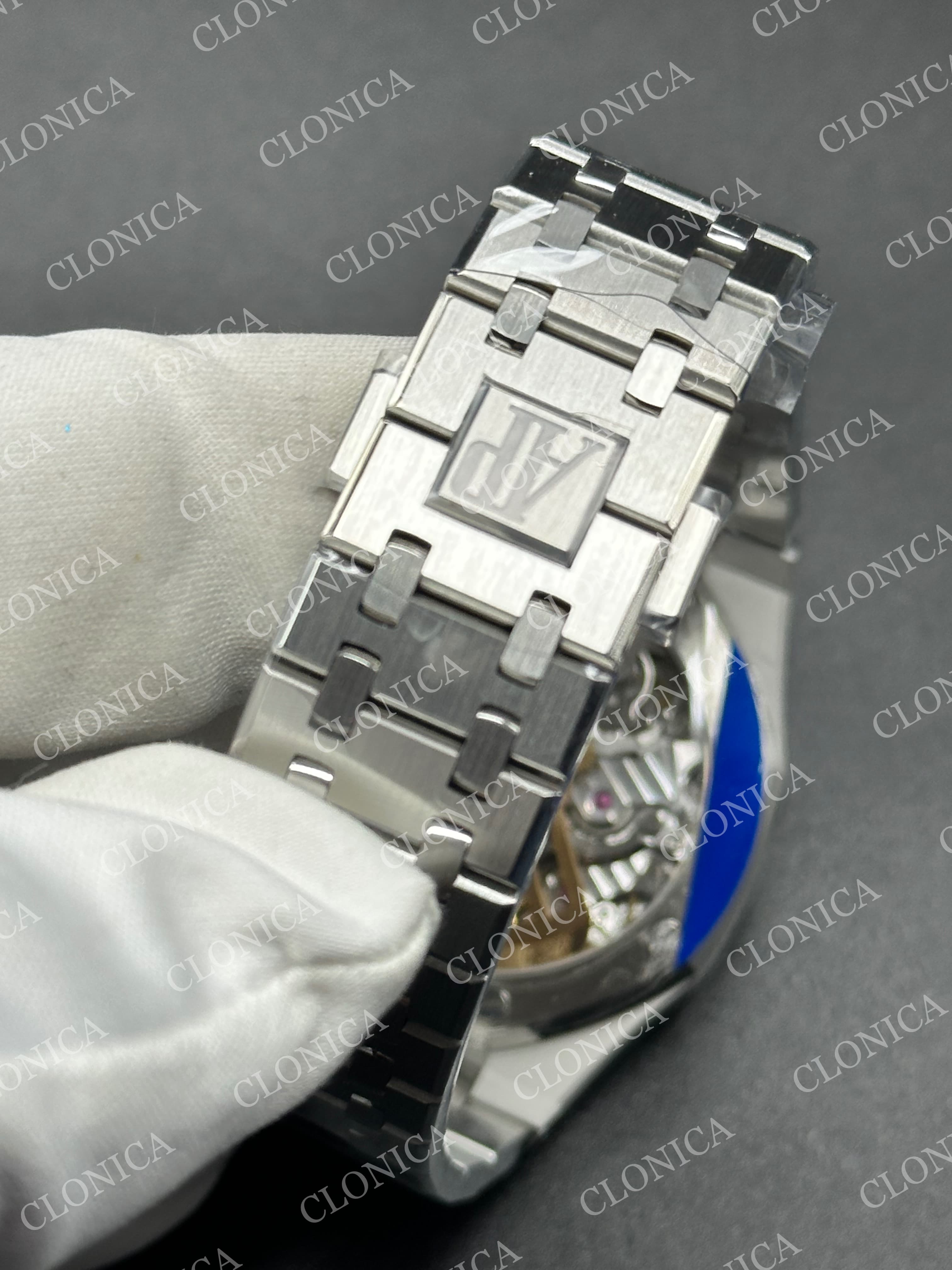 ROYAL OAK CHRONO 26240 SS BLACK DIAL ON SS BRACELET SA4401 SUPER CLONE — view 7