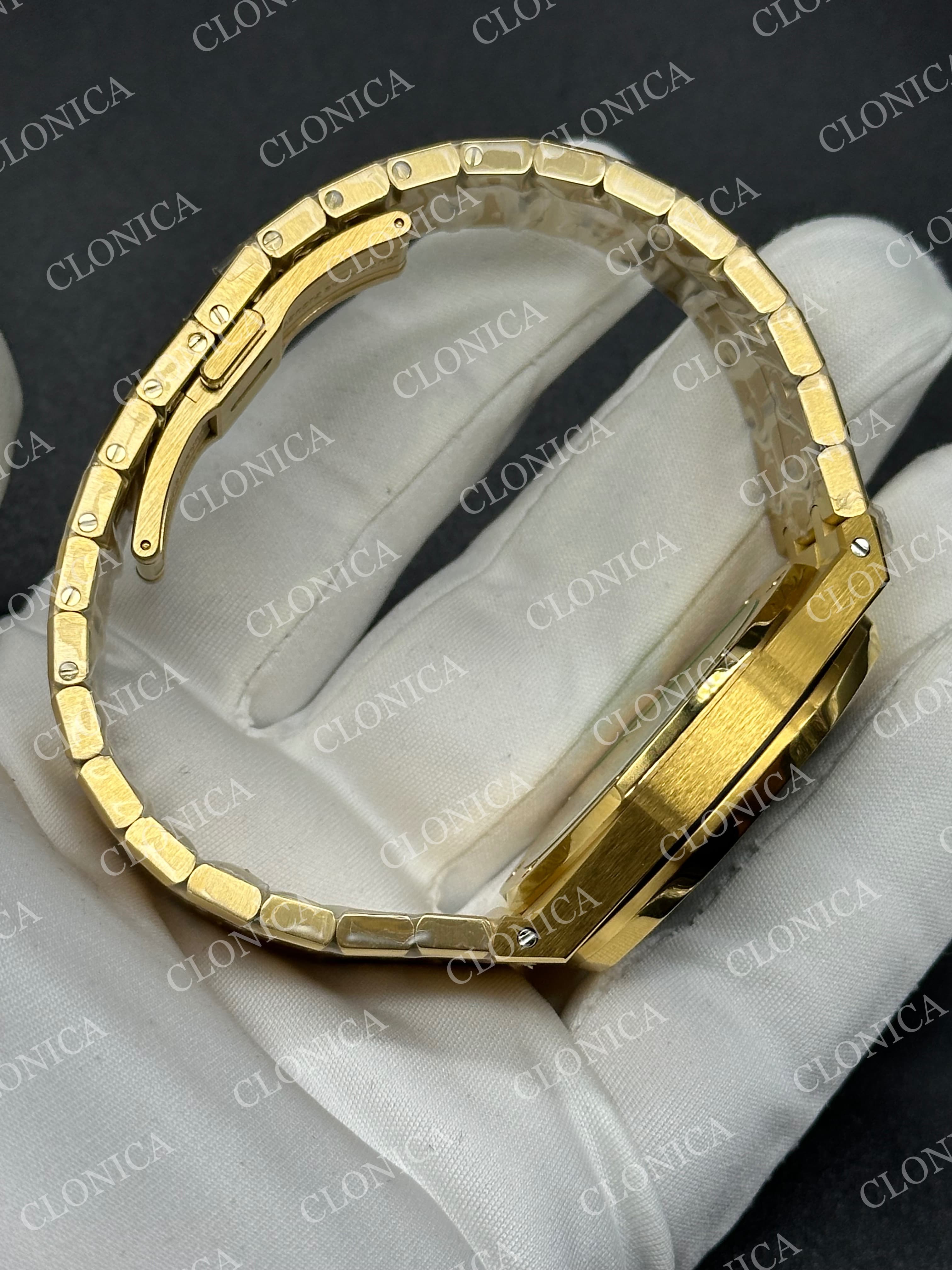 ROYAL OAK 41MM 15513 YG 1:1 GREEN DIAL ON YG BRACELET SUPER CLONE A4302 — view 7