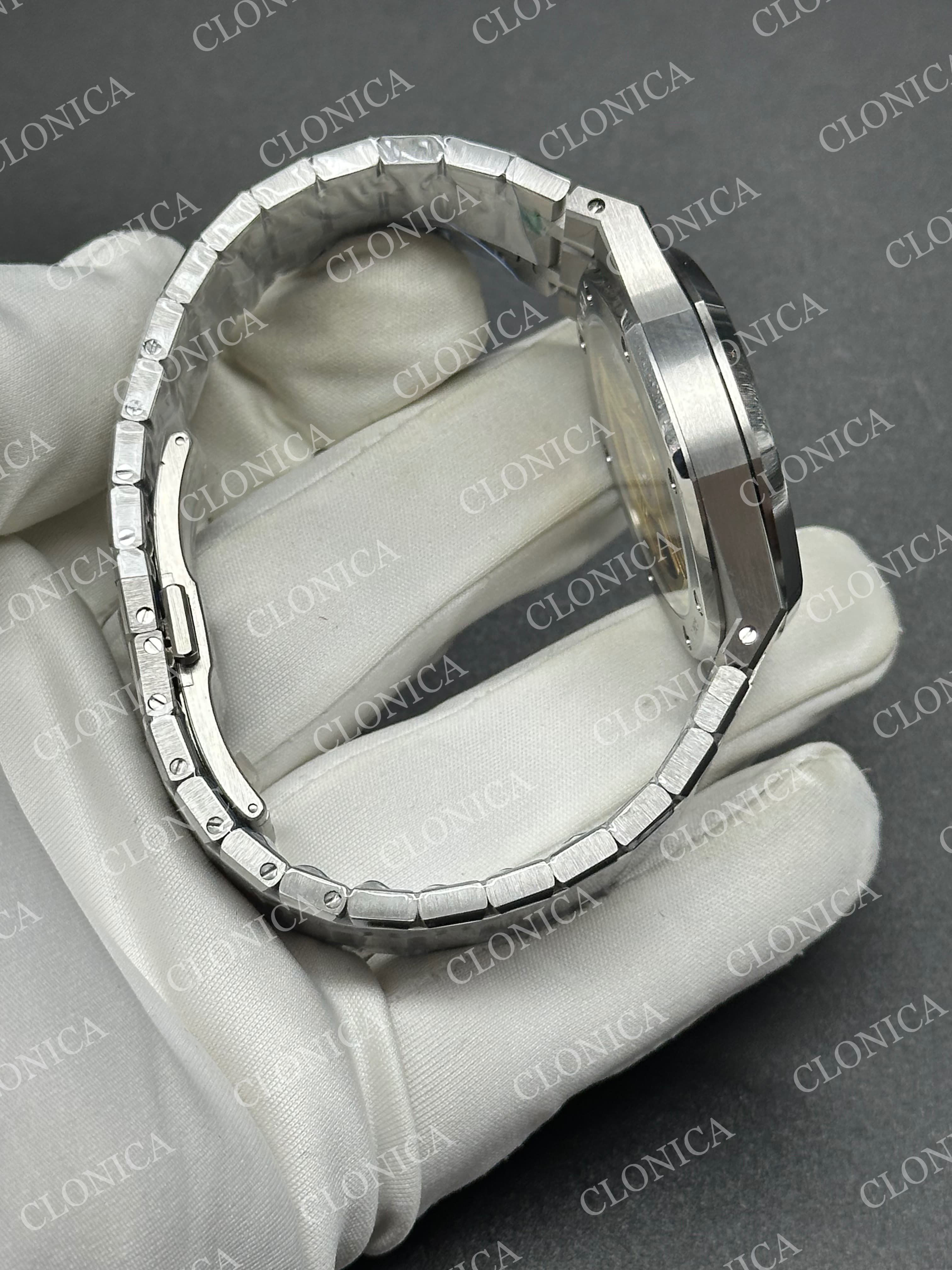 ROYAL OAK 41MM 15510 SS 1:1 BLACK TEXTURED DIAL ON SS BRACELET SUPER CLONE A4302 — view 5