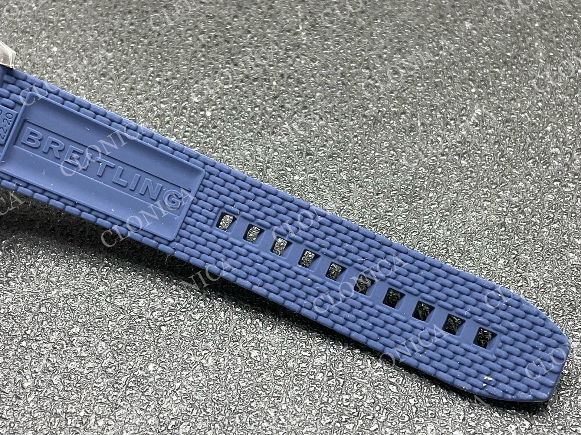 SUPEROCEAN 42MM AB2010 SS BLUE DIAL BLUE CERAMIC BEZEL ON BLUE RUBBER STRAP A2824 — view 6