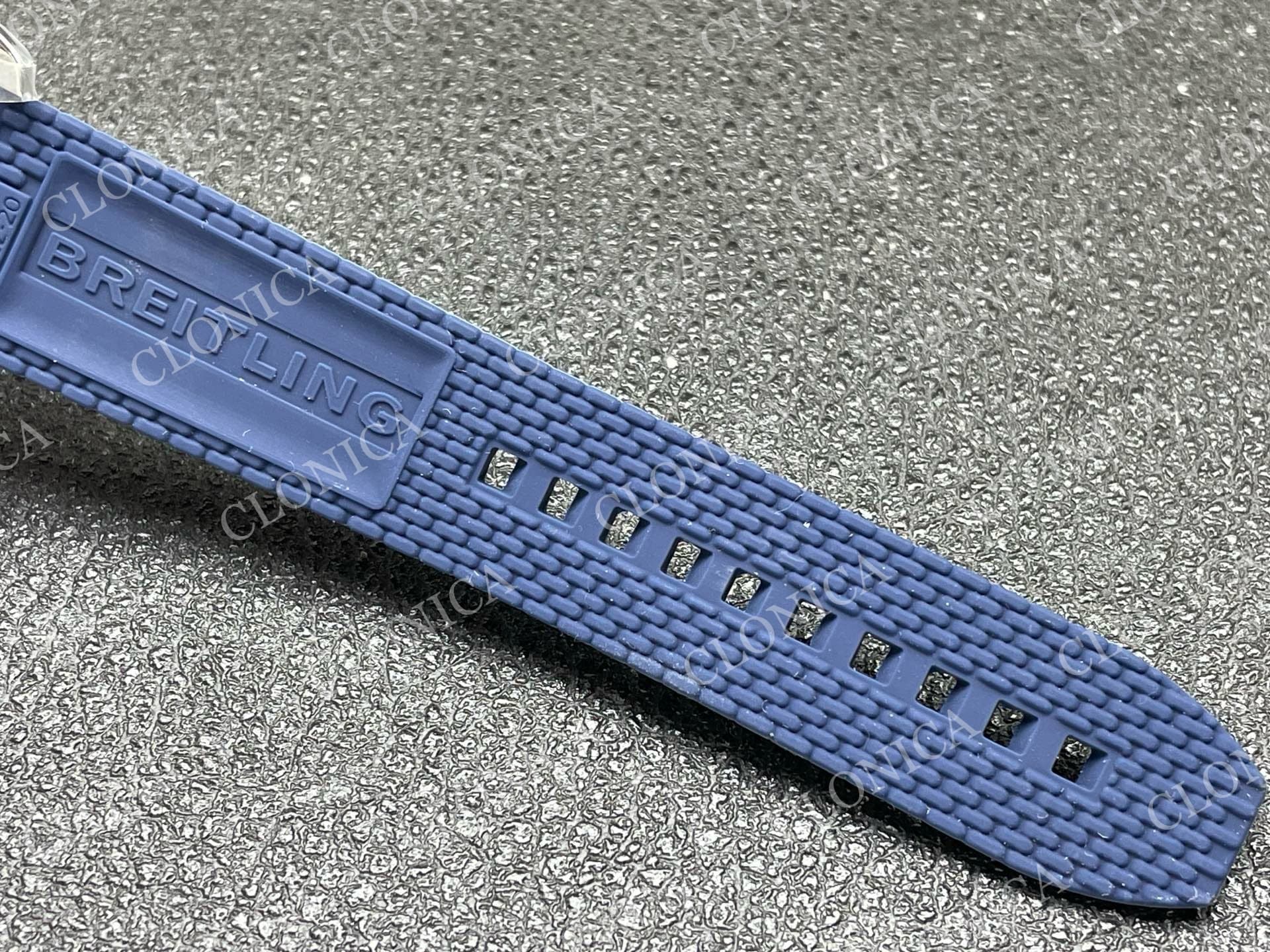 SUPEROCEAN 42MM AB2010 SS/RG BLUE DIAL BLUE CERAMIC BEZEL ON BLUE RUBBER STRAP A2824 — view 6