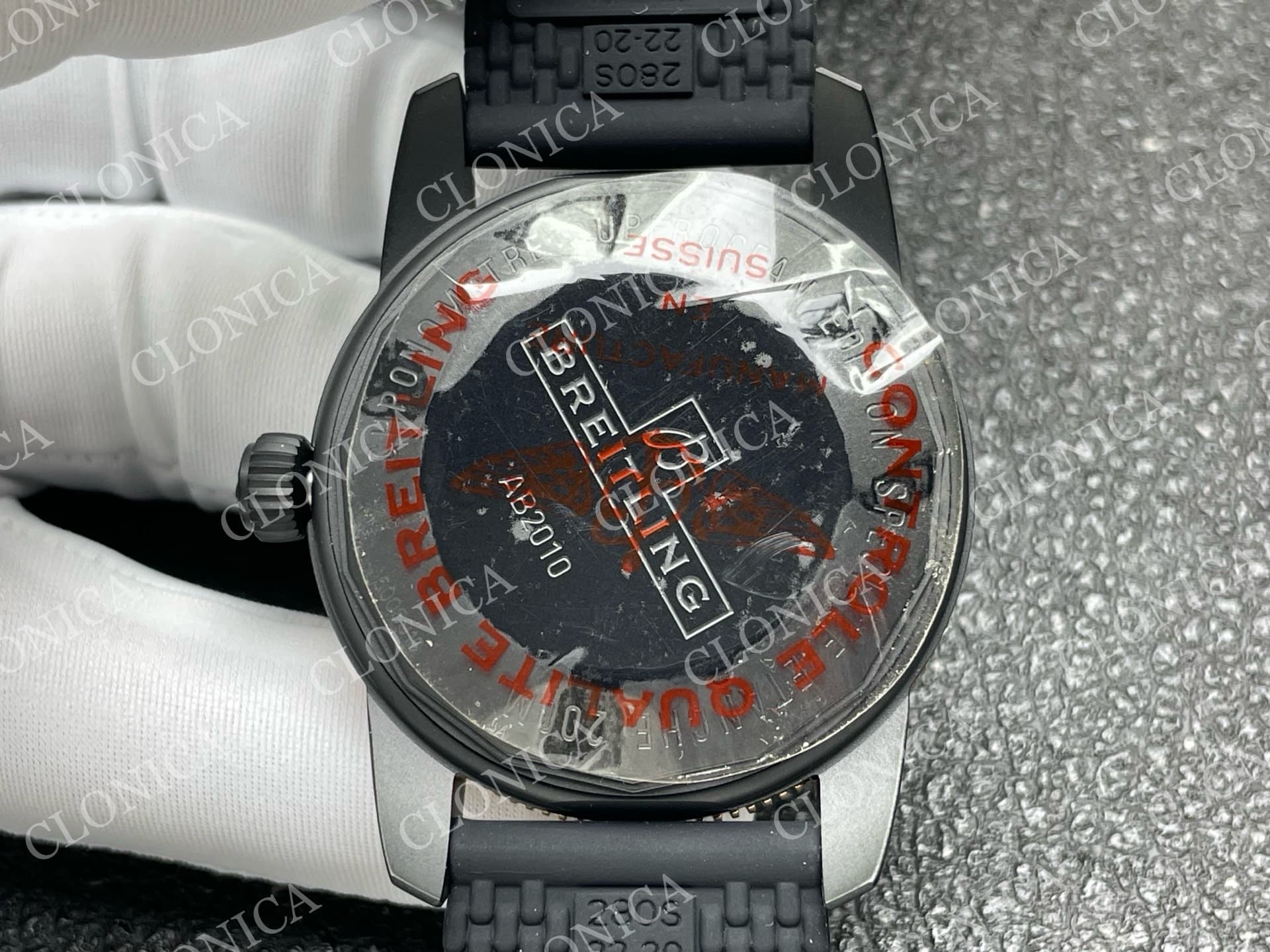 SUPEROCEAN 42MM AB2010 RG BLACK DIAL BLACK CERAMIC BEZEL ON BLACK RUBBER STRAP A2824 — view 8