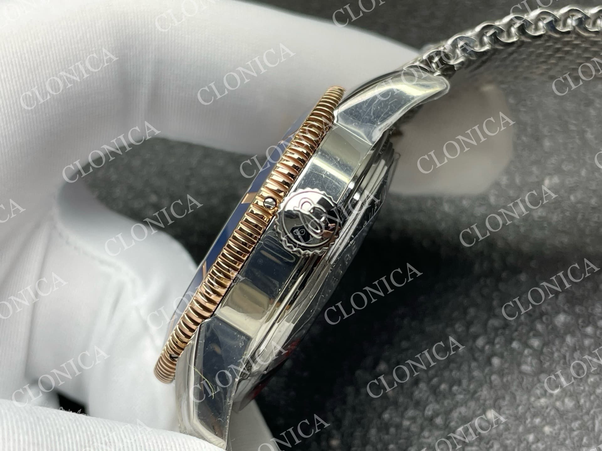 SUPEROCEAN 42MM AB2010 SS / RG BLUE DIAL BLUE CERAMIC BEZEL ON SS BRACELET A2824 — view 7