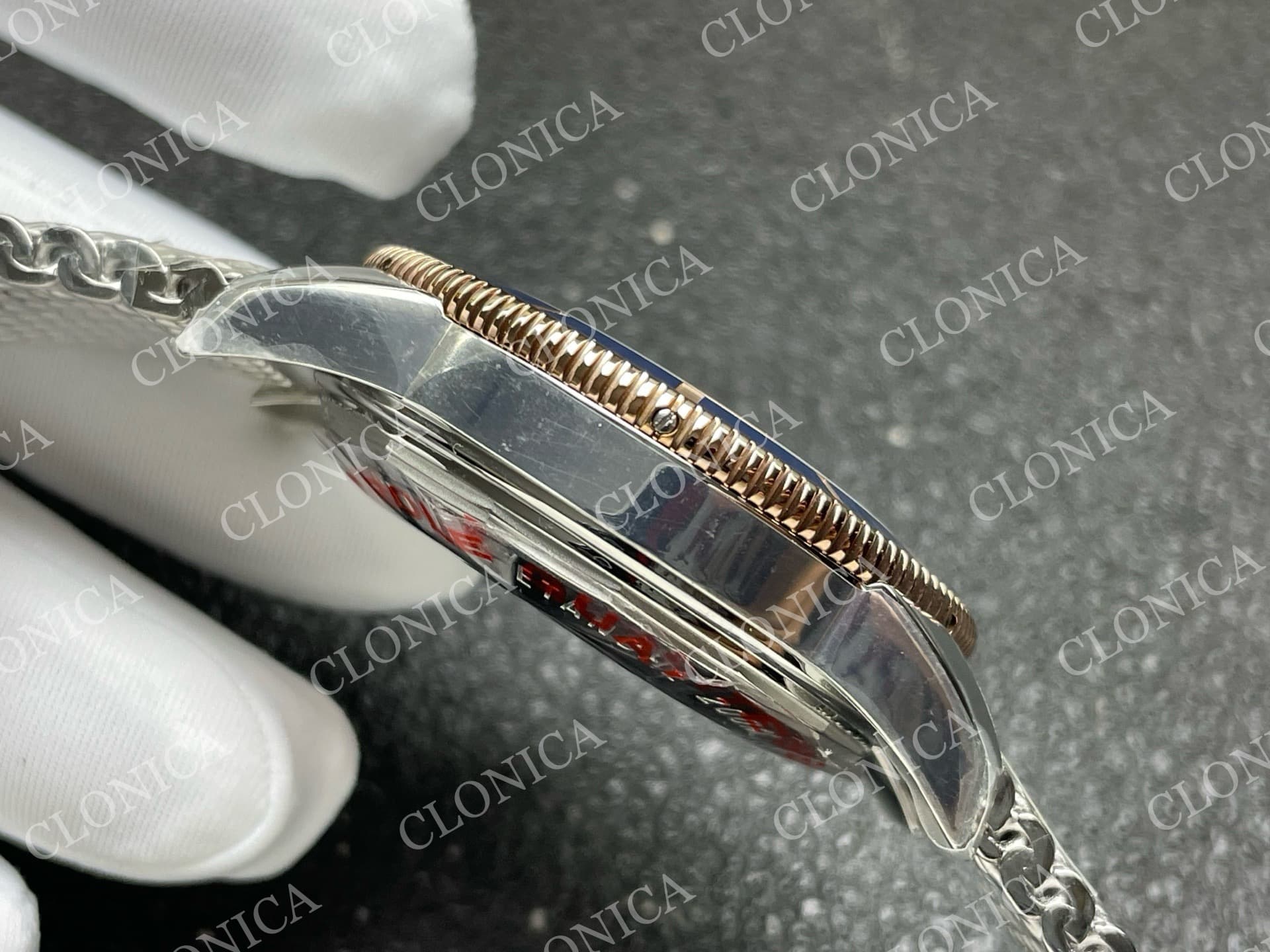 SUPEROCEAN 42MM AB2010 SS / RG BLUE DIAL BLUE CERAMIC BEZEL ON SS BRACELET A2824 — view 9