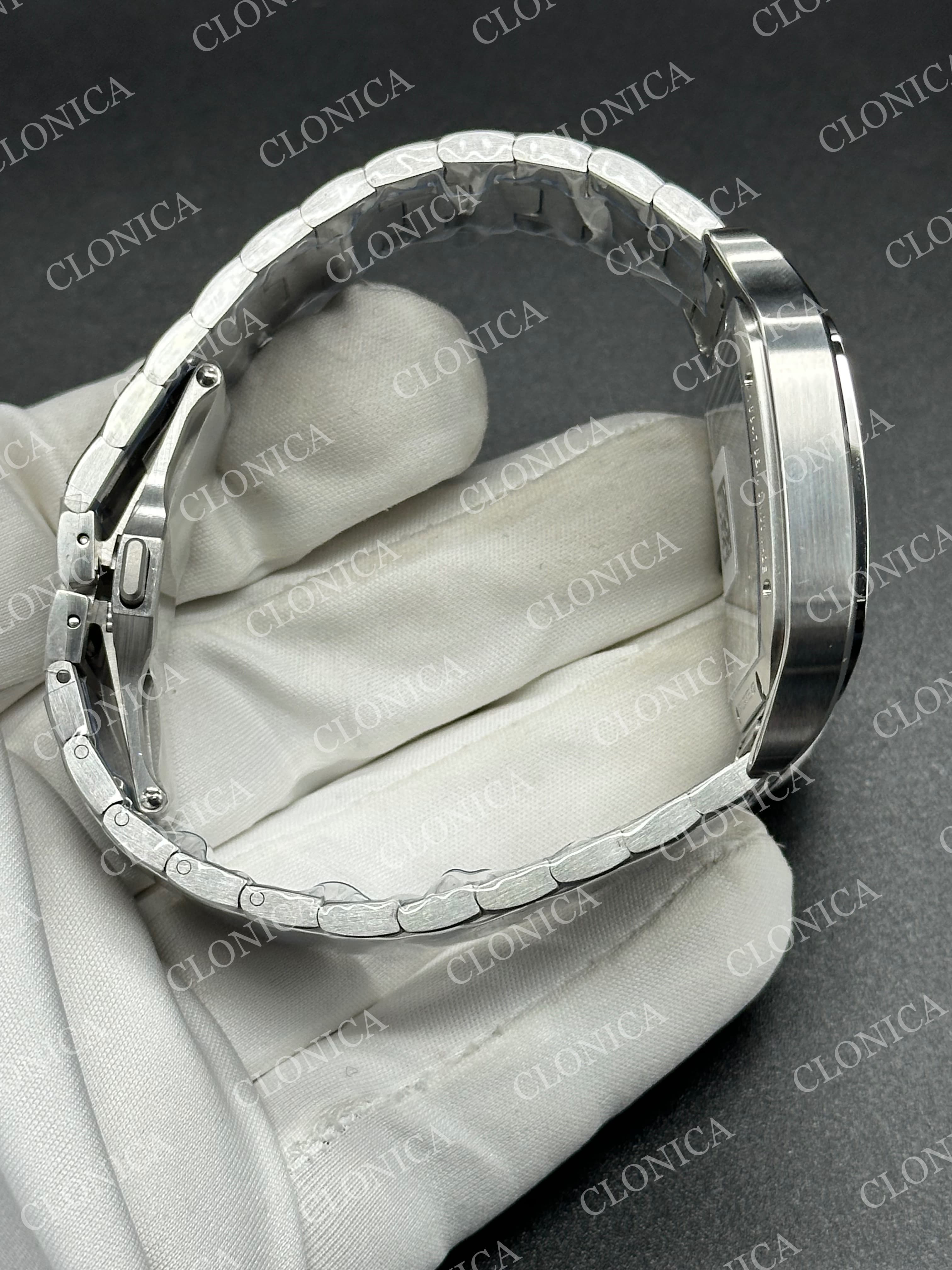 SANTOS DE CARTIER SKELETON SS SKELETON DIAL ON SS SMARTLINK BRACELET SUPER CLONE 9611MC — view 7