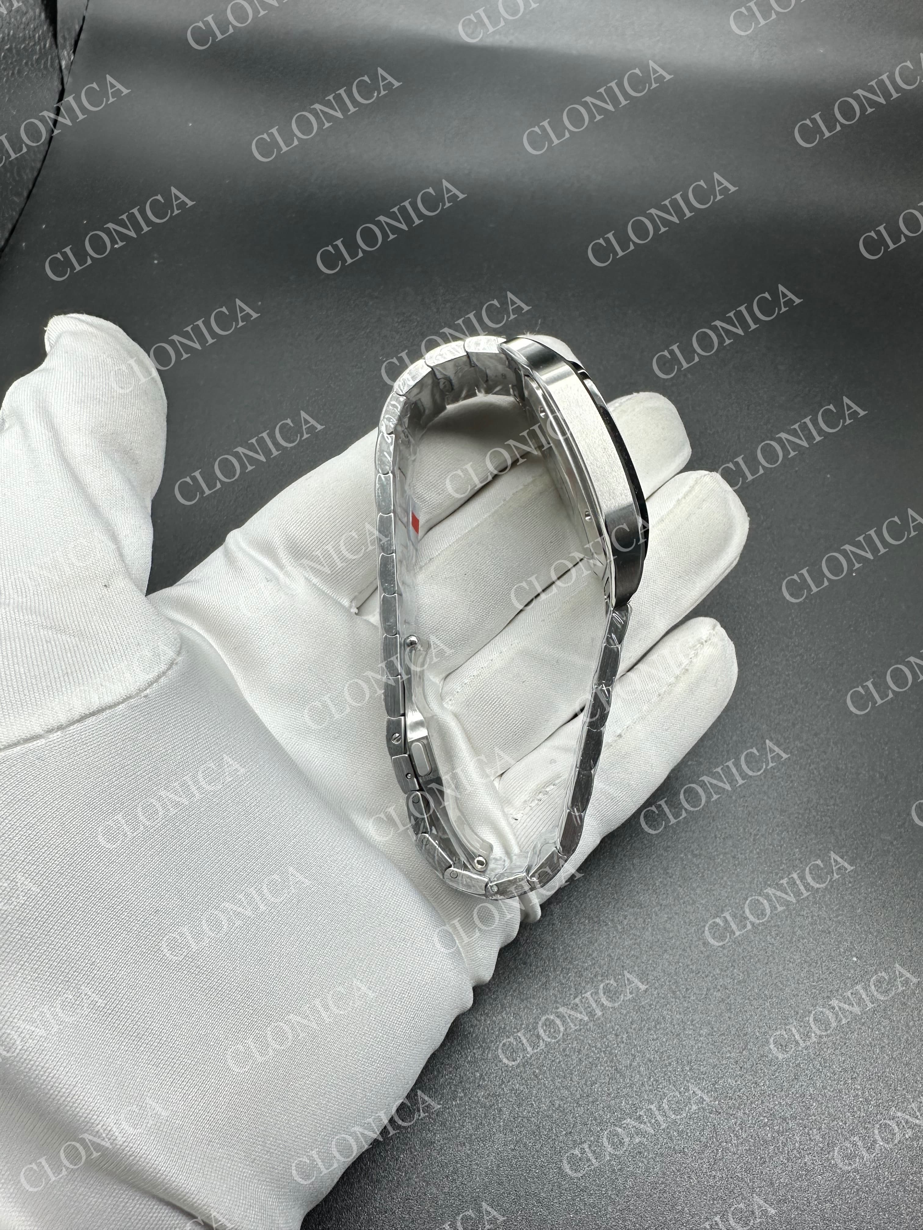 SANTOS DE CARTIER 40MM 1:1 GRAY DIAL ON SS SMARTLINKS BRACELET — view 6