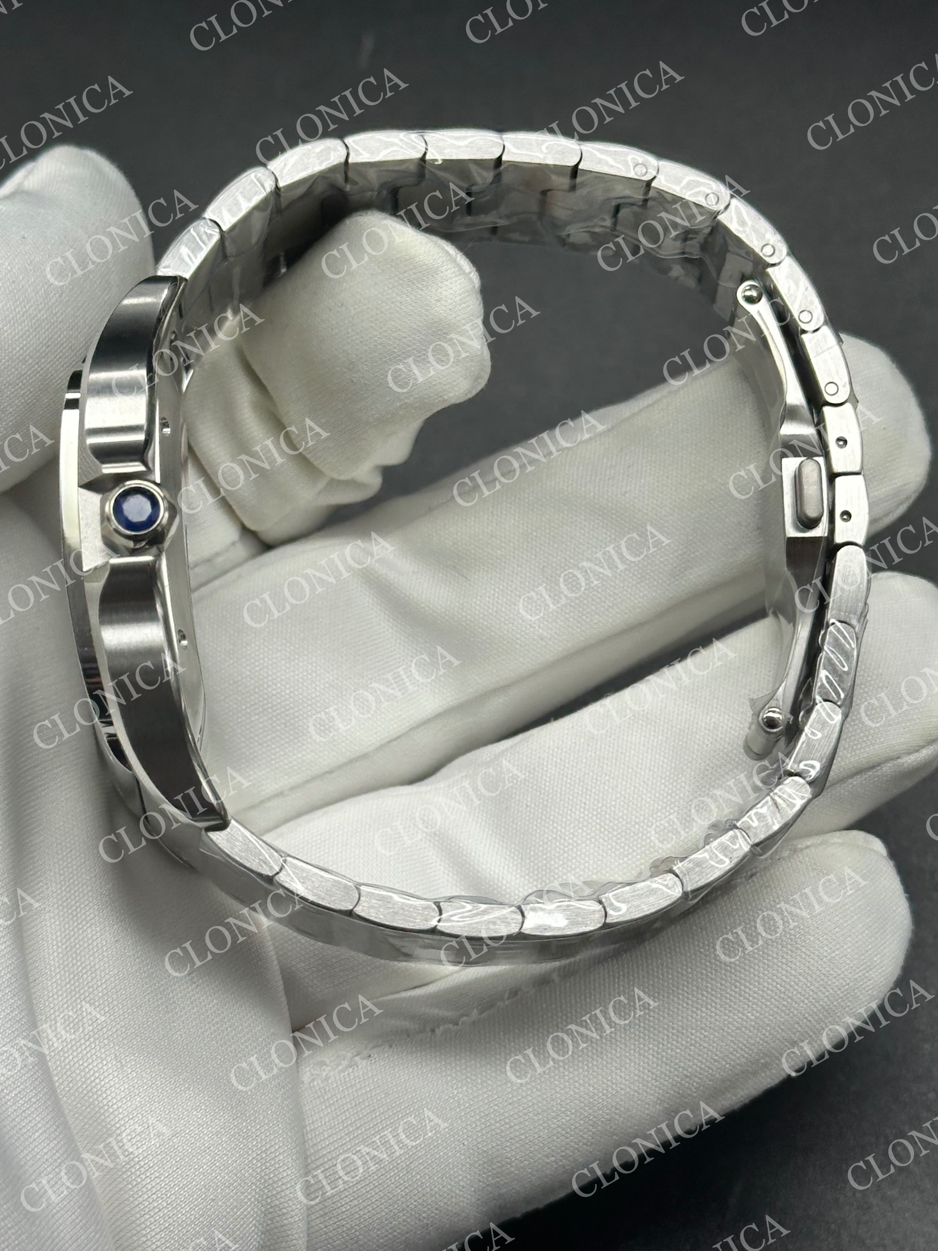 SANTOS DE CARTIER 40MM 1:1 WHITE DIAL ON SS SMARTLINKS BRACELET — view 4