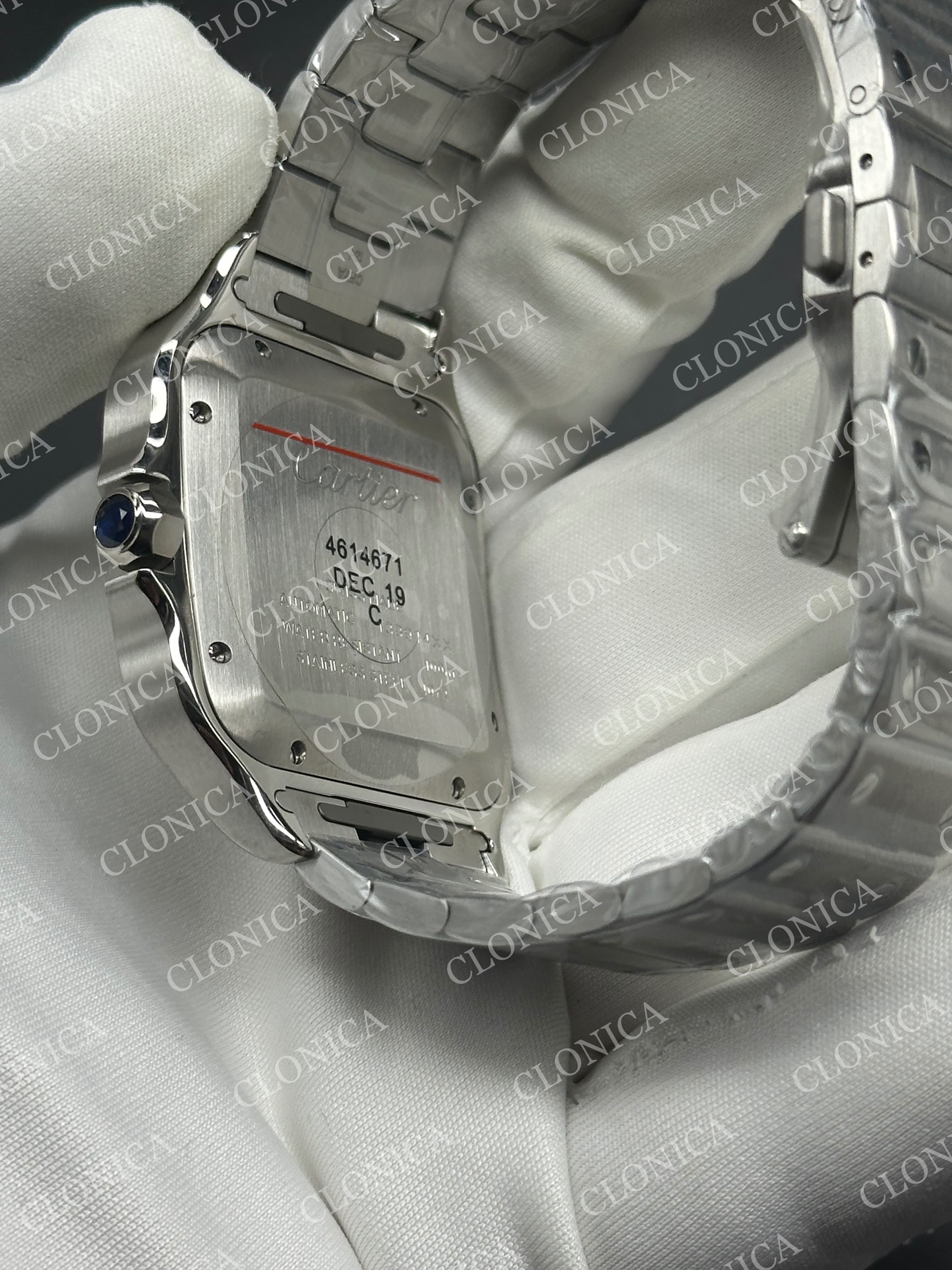 SANTOS DE CARTIER 40MM 1:1 WHITE DIAL ON SS SMARTLINKS BRACELET — view 5