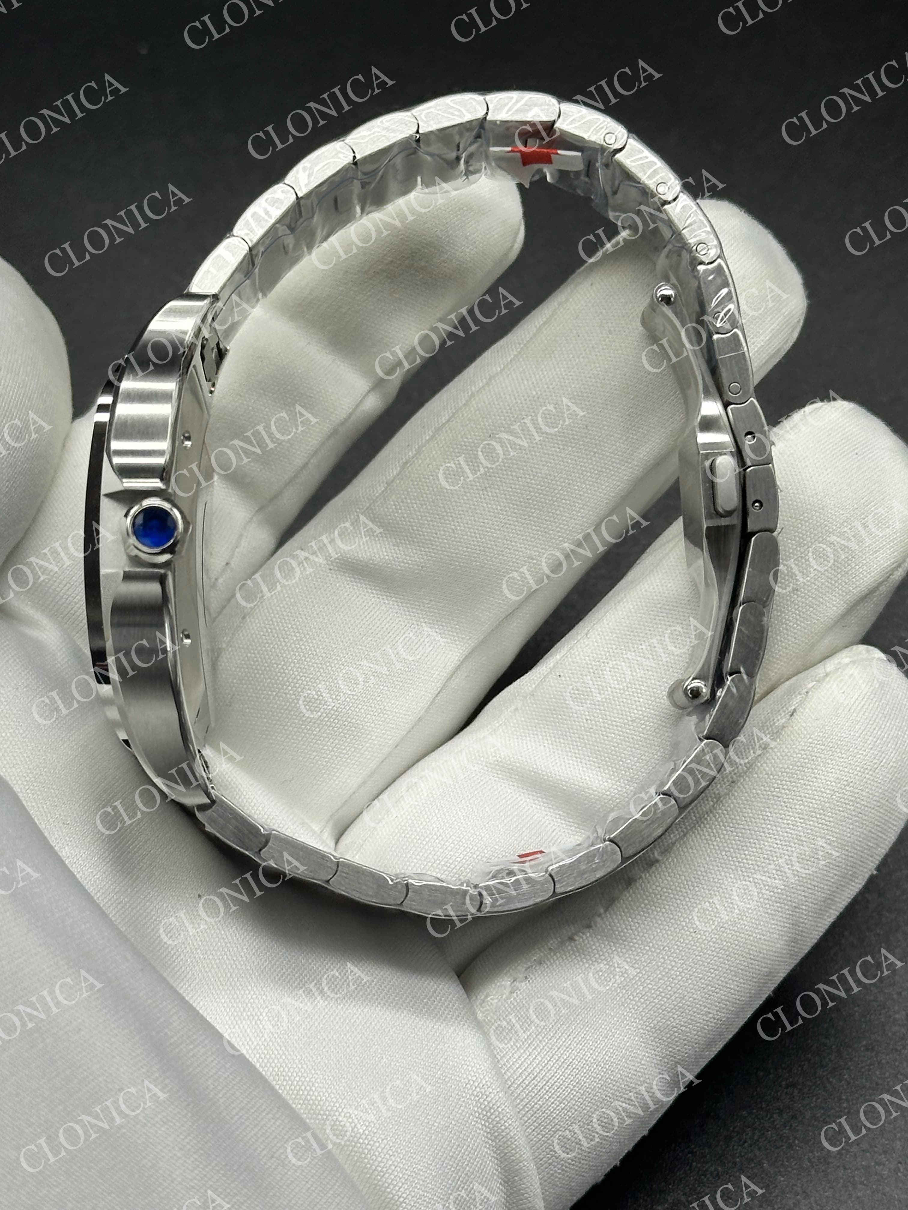 SANTOS DE CARTIER 40MM 1:1 BLUE DIAL ON SS SMARTLINKS BRACELET — view 4