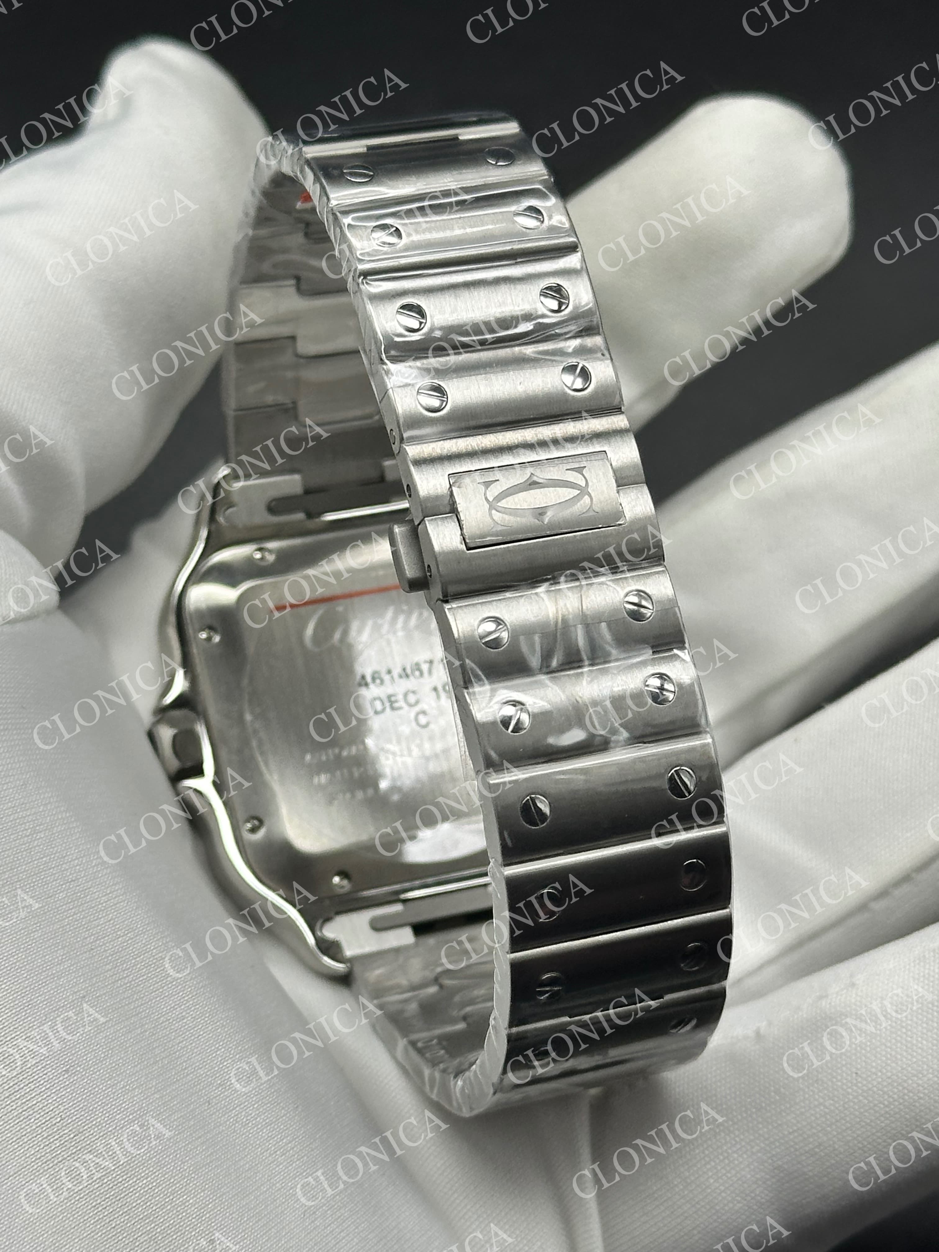 SANTOS DE CARTIER 40MM 1:1 BLUE DIAL ON SS SMARTLINKS BRACELET — view 5