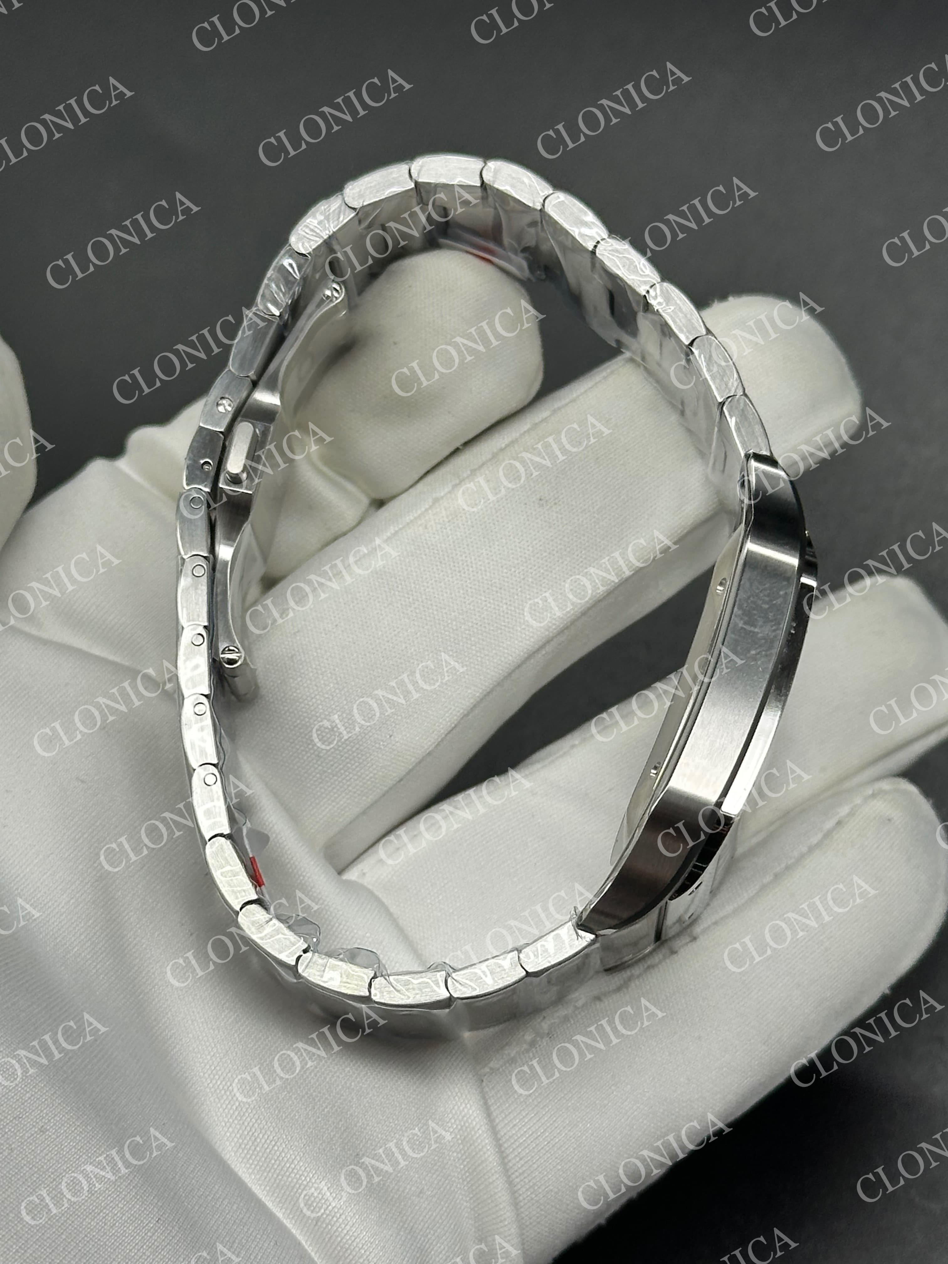 SANTOS DE CARTIER 40MM 1:1 GREEN DIAL ON SS SMARTLINKS BRACELET — view 6