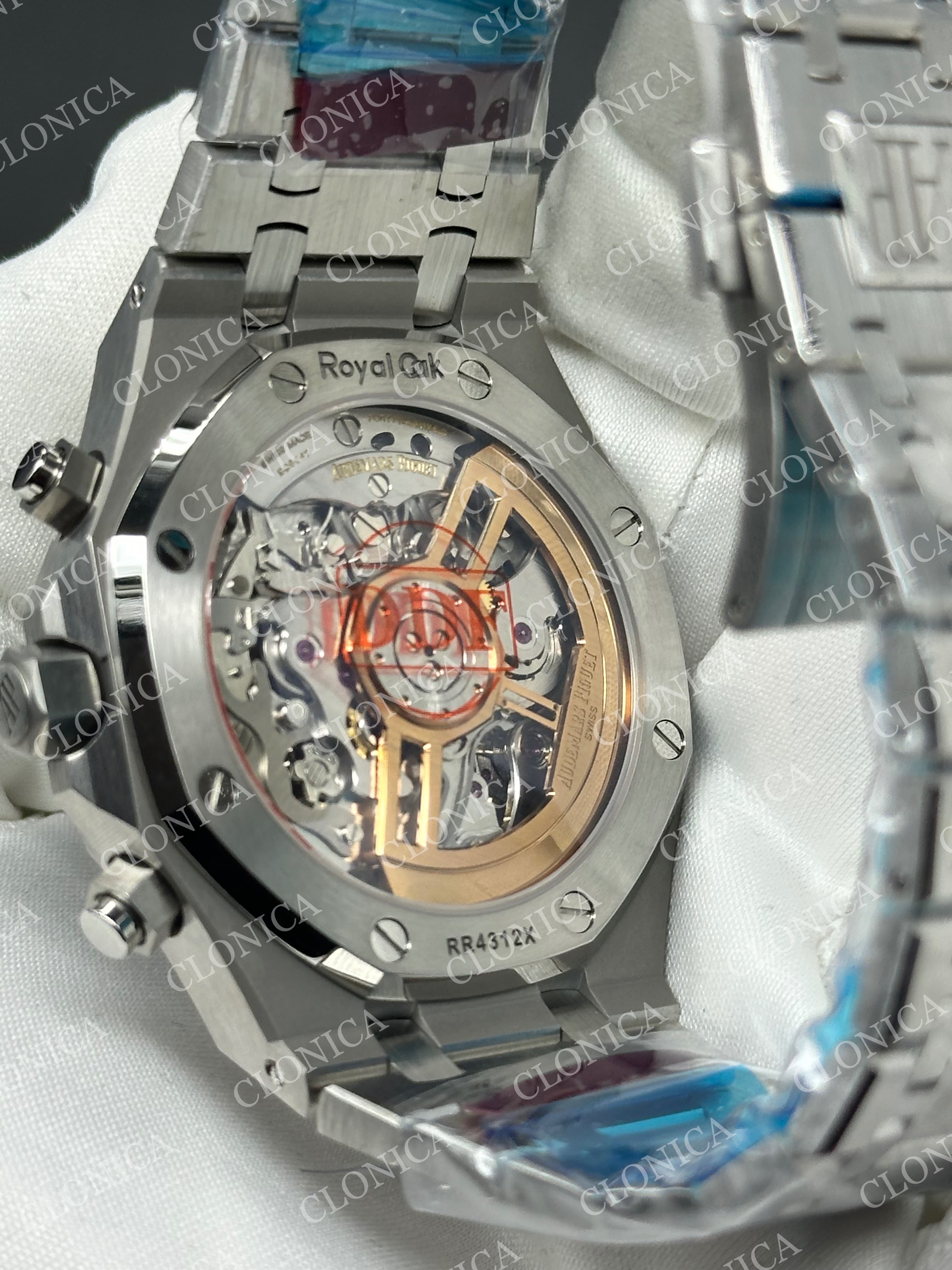 ROYAL OAK CHRONO 26240 SS BLACK DIAL ON SS BRACELET SA4401 SUPER CLONE — view 6