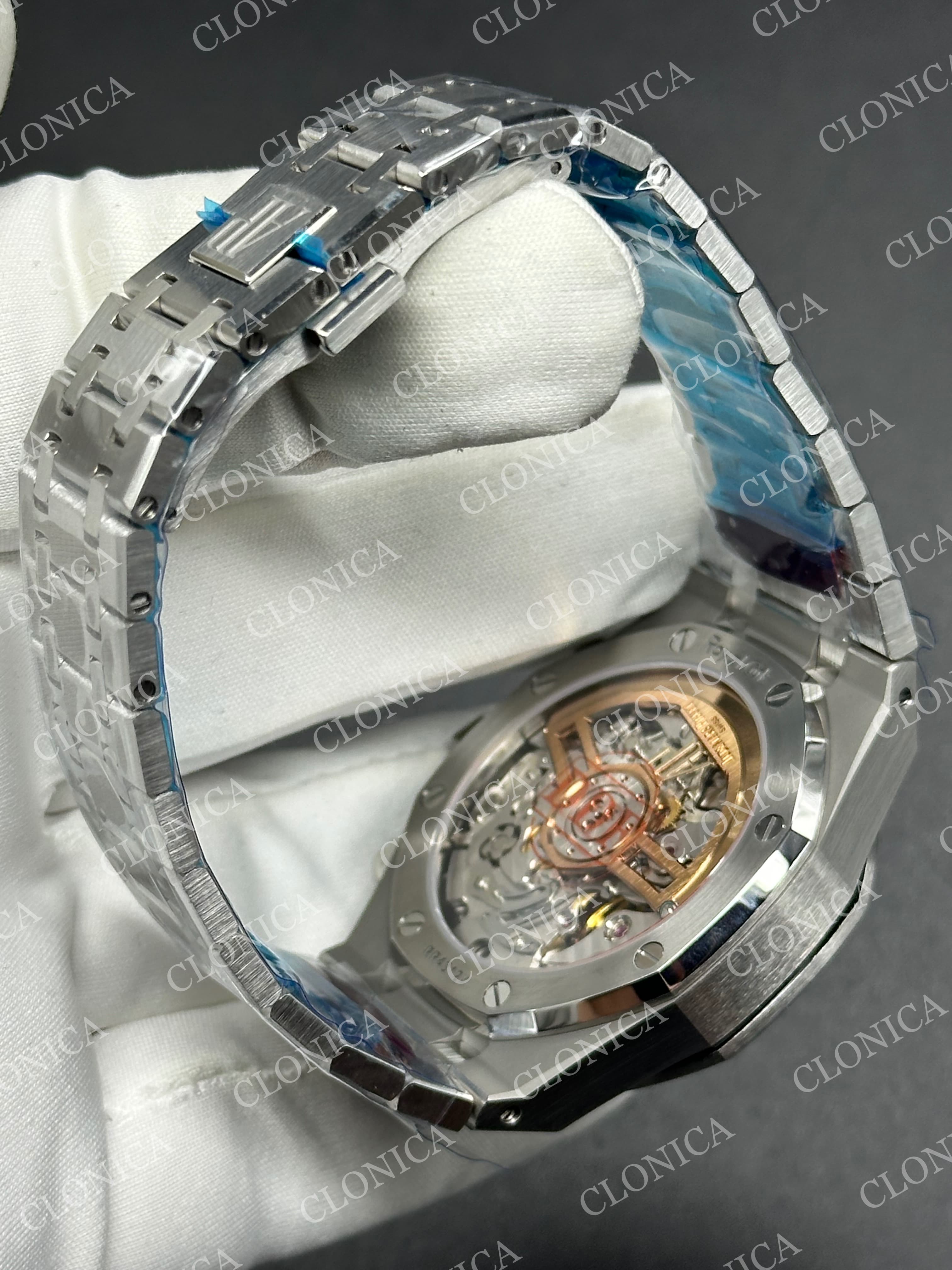 ROYAL OAK CHRONO 26240 SS WHITE DIAL ON SS BRACELET SA4401 SUPER CLONE — view 6