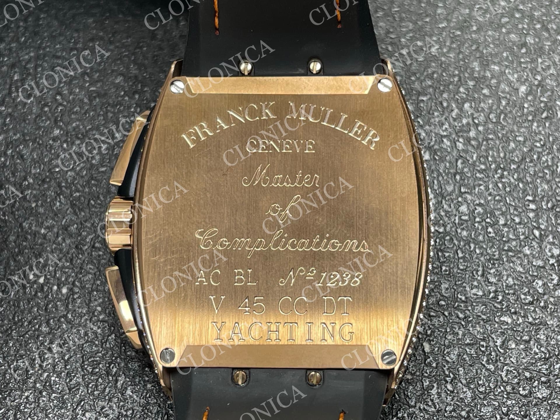 VANGUARD V45 CHRONO BRUSHED SS PAVE CRYSTALS BLACK DIAL — view 8