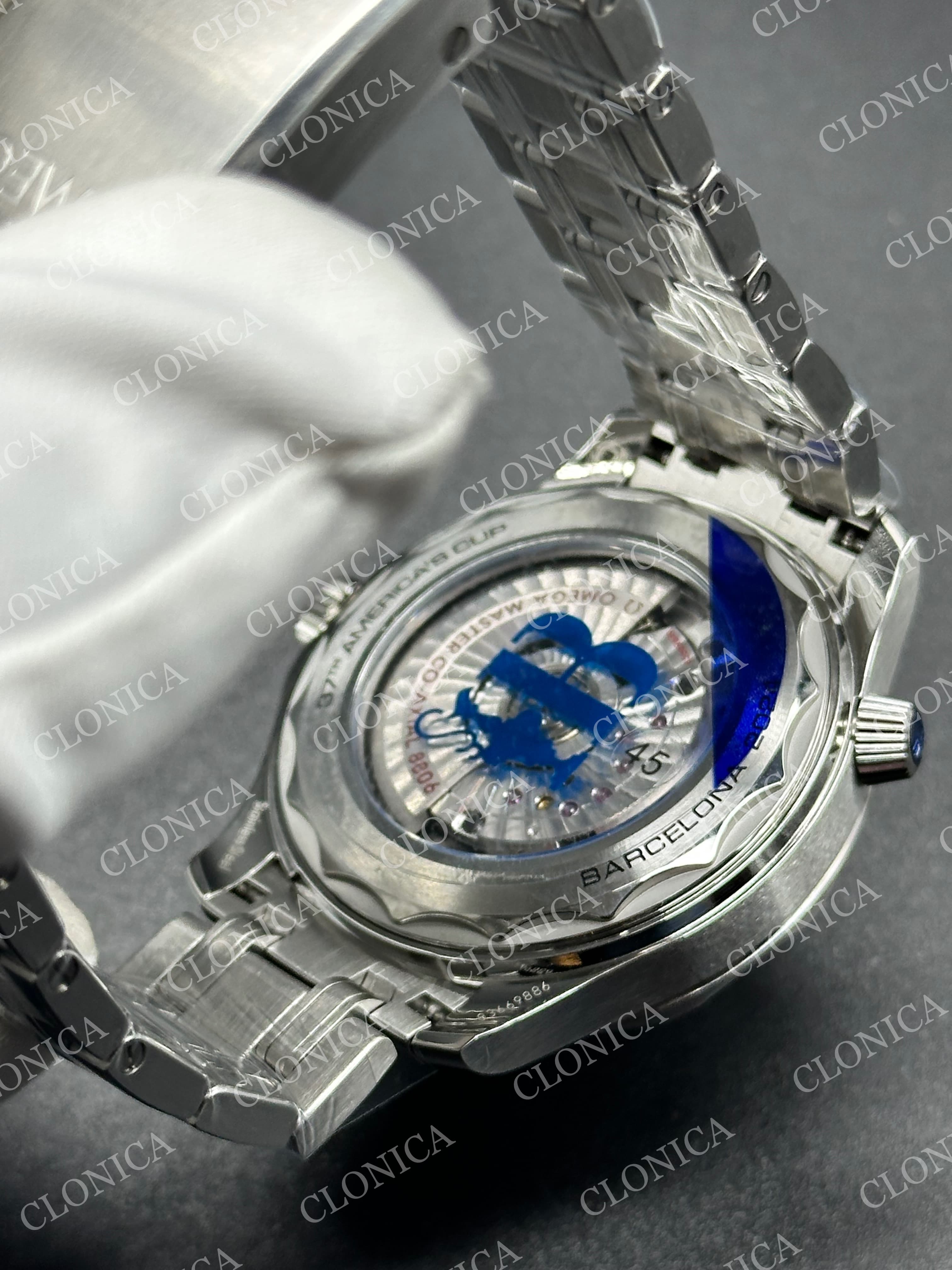SEAMASTER DIVER 300M AMERICAS CUP SS 1:1 WHITE WAVE CERAMIC DIAL — view 7