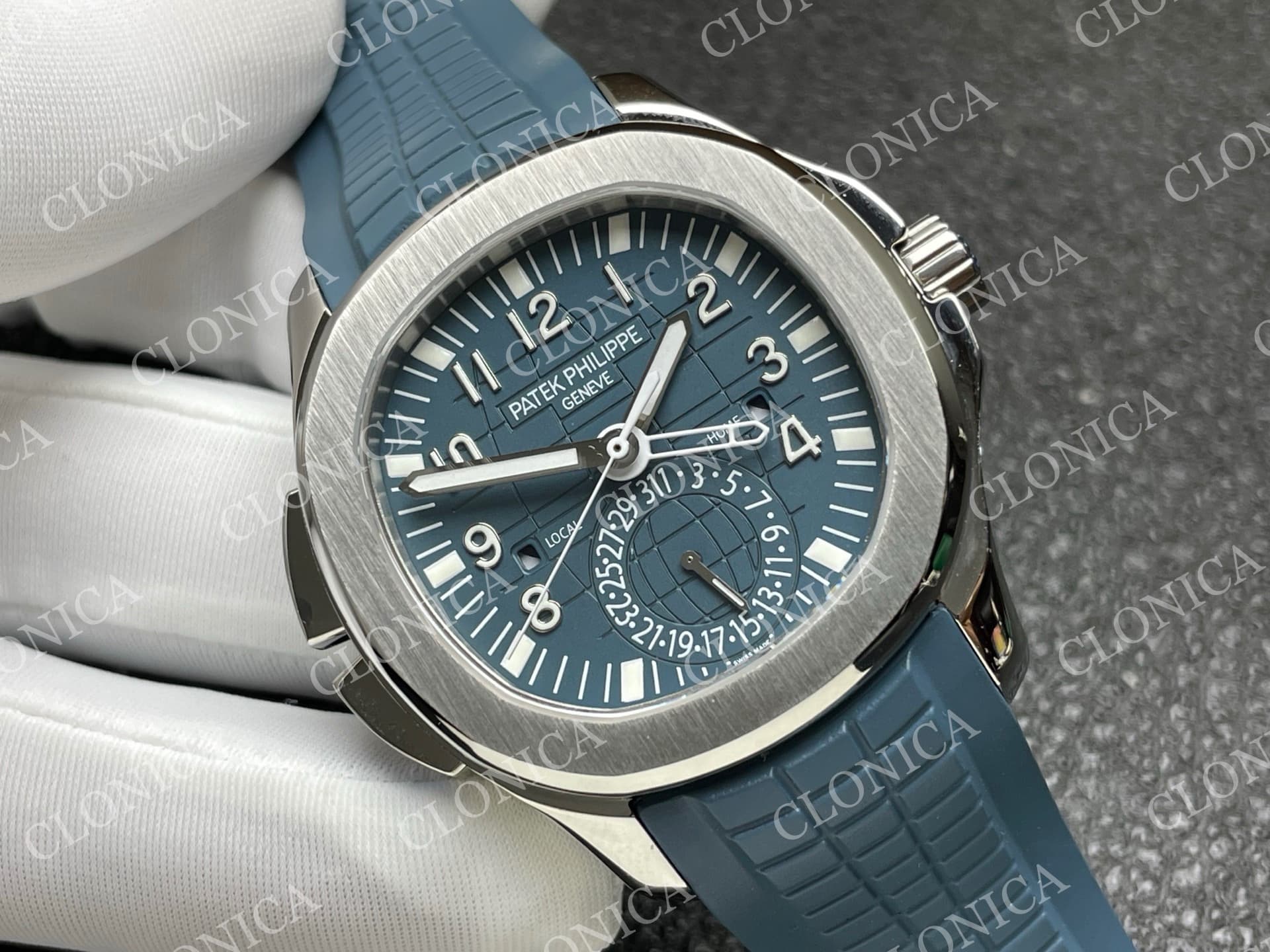 AQUANAUT 5164G SS BLUE DIAL ON BLUE RUBBER — view 2