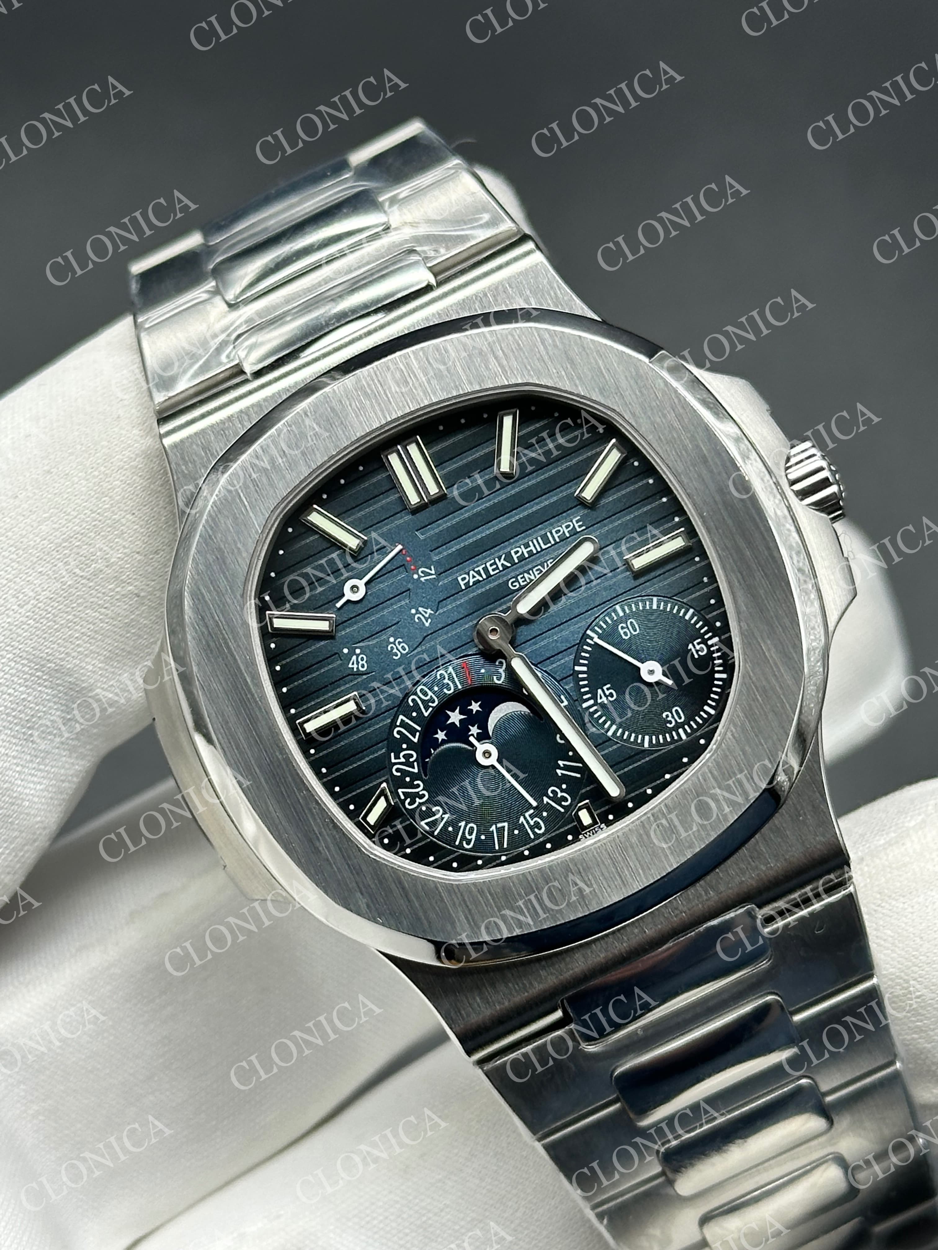 NAUTILUS 5712-1A SS BLUE DIAL ON SS BRACELET PPF240 — view 2