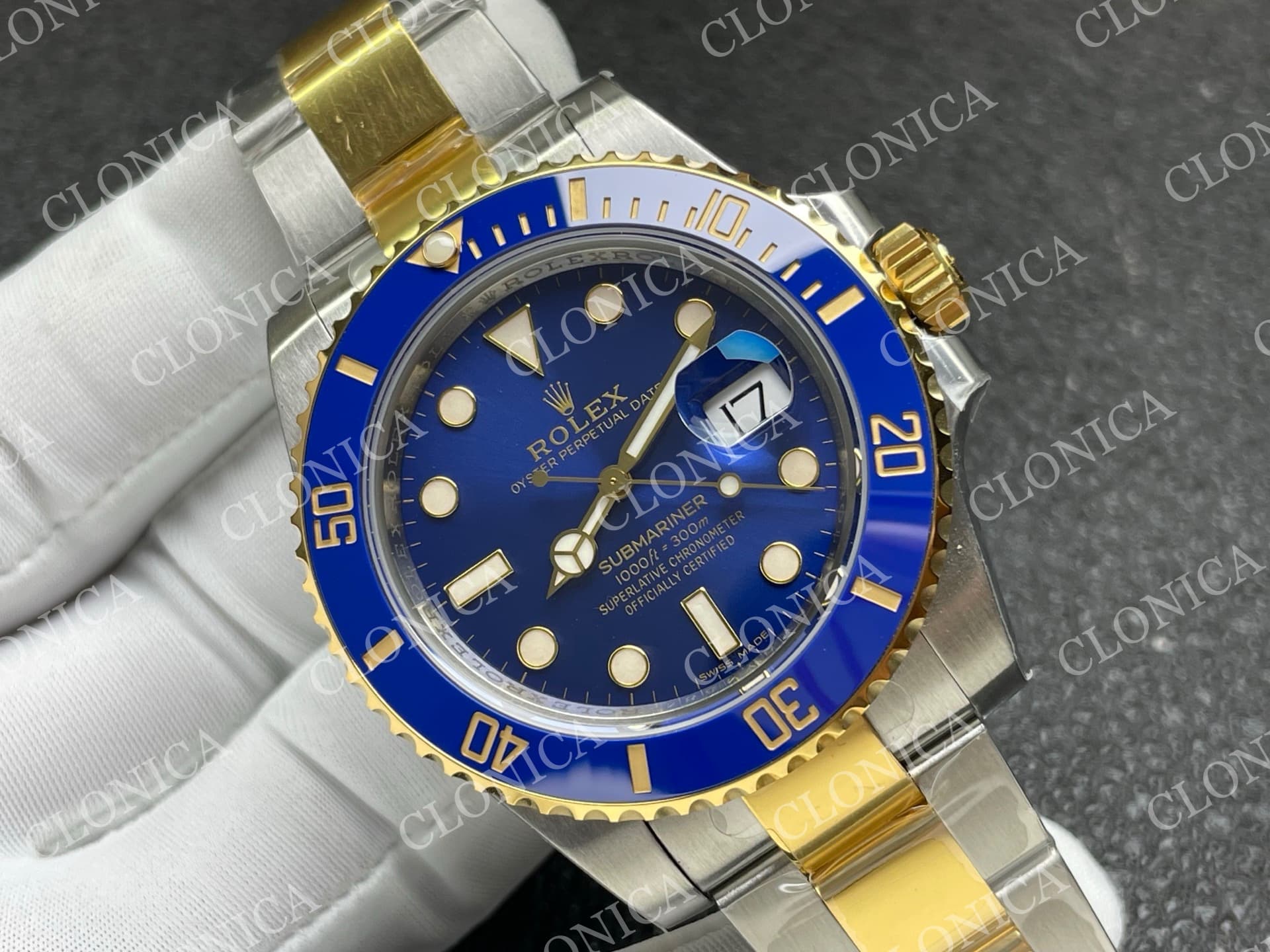 SUBMARINER 116610 40MM BLUE CERAMIC 904L SS/YG BLUE DIAL — view 2