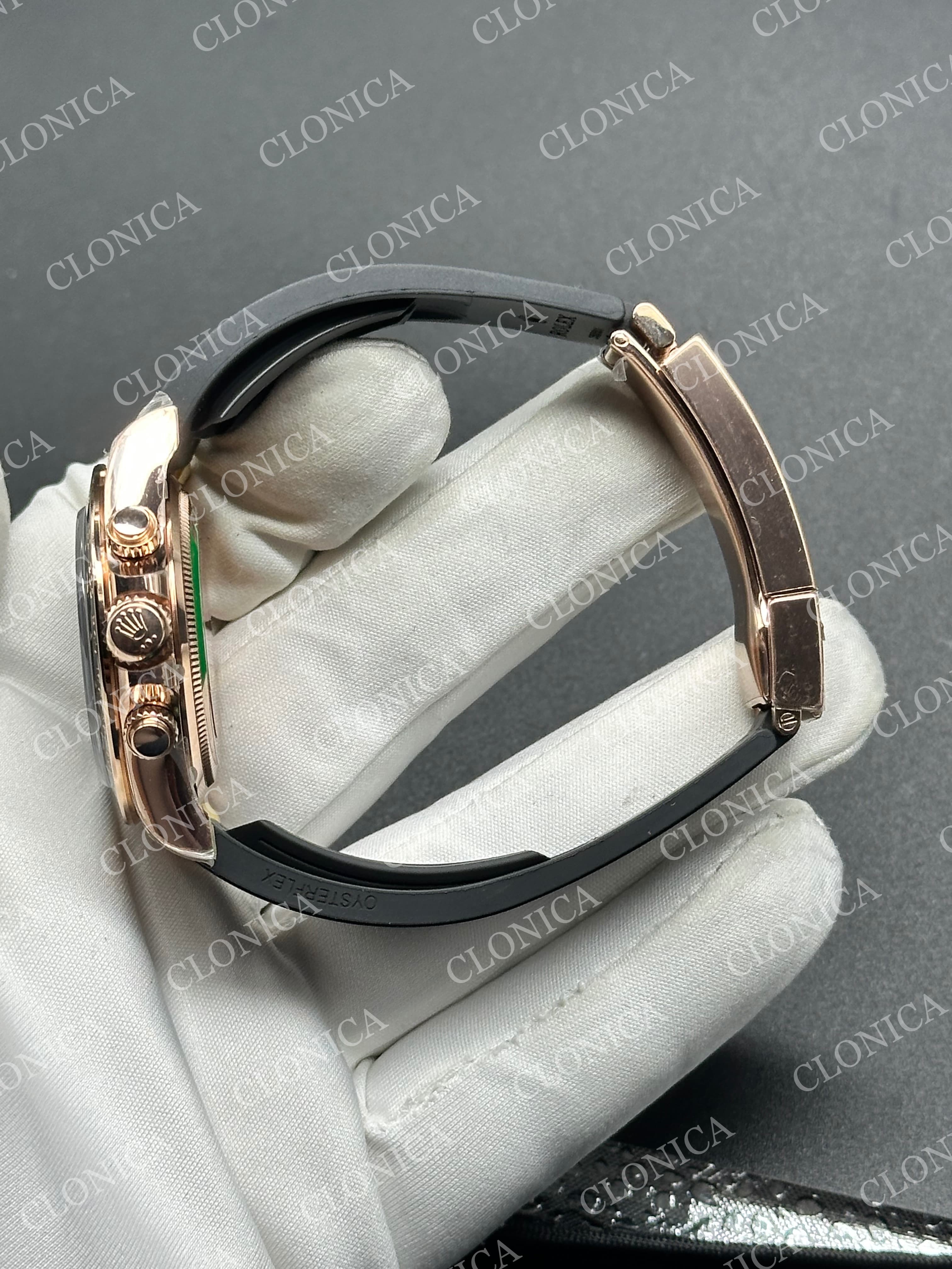 DAYTONA 126515 RG GAIN WEIGHT BROWN DIAL BLACK SUBDIAL ON OYSTERFLEX STRAP — view 4