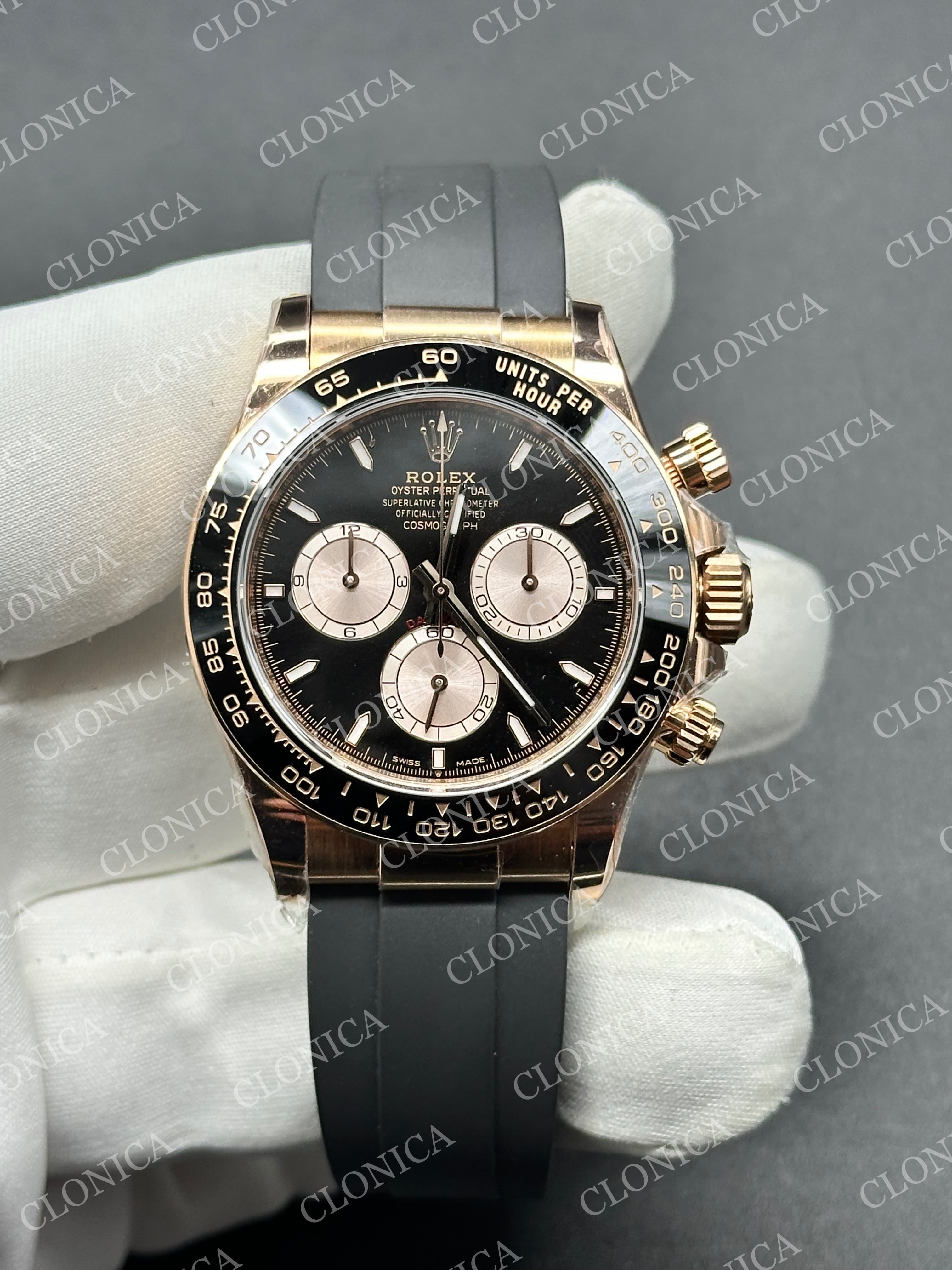 DAYTONA 126515 RG GAIN WEIGHT BLACK DIAL RG SUBDIAL ON OYSTERFLEX STRAP — view 1