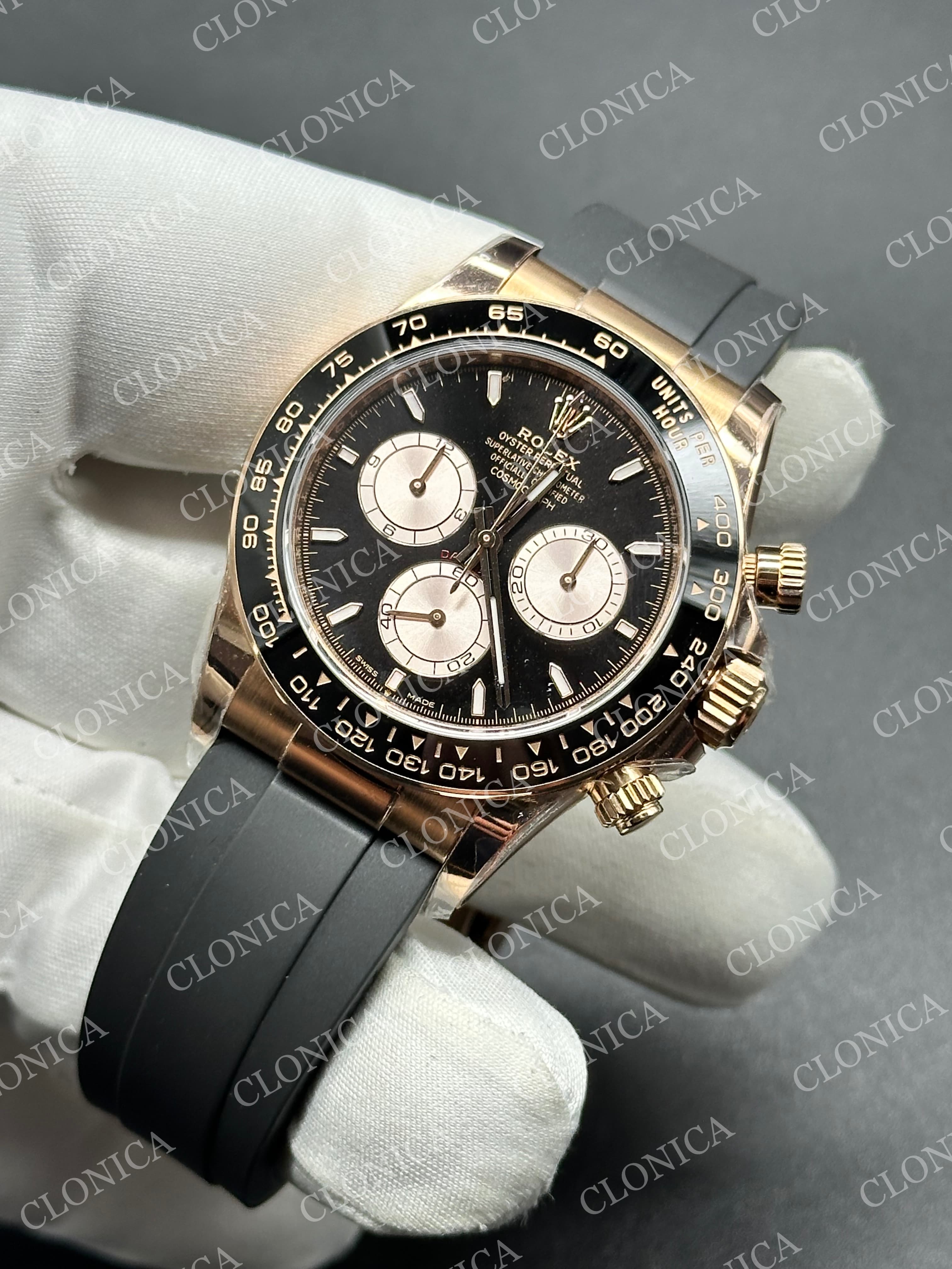 DAYTONA 126515 RG GAIN WEIGHT BLACK DIAL RG SUBDIAL ON OYSTERFLEX STRAP — view 3
