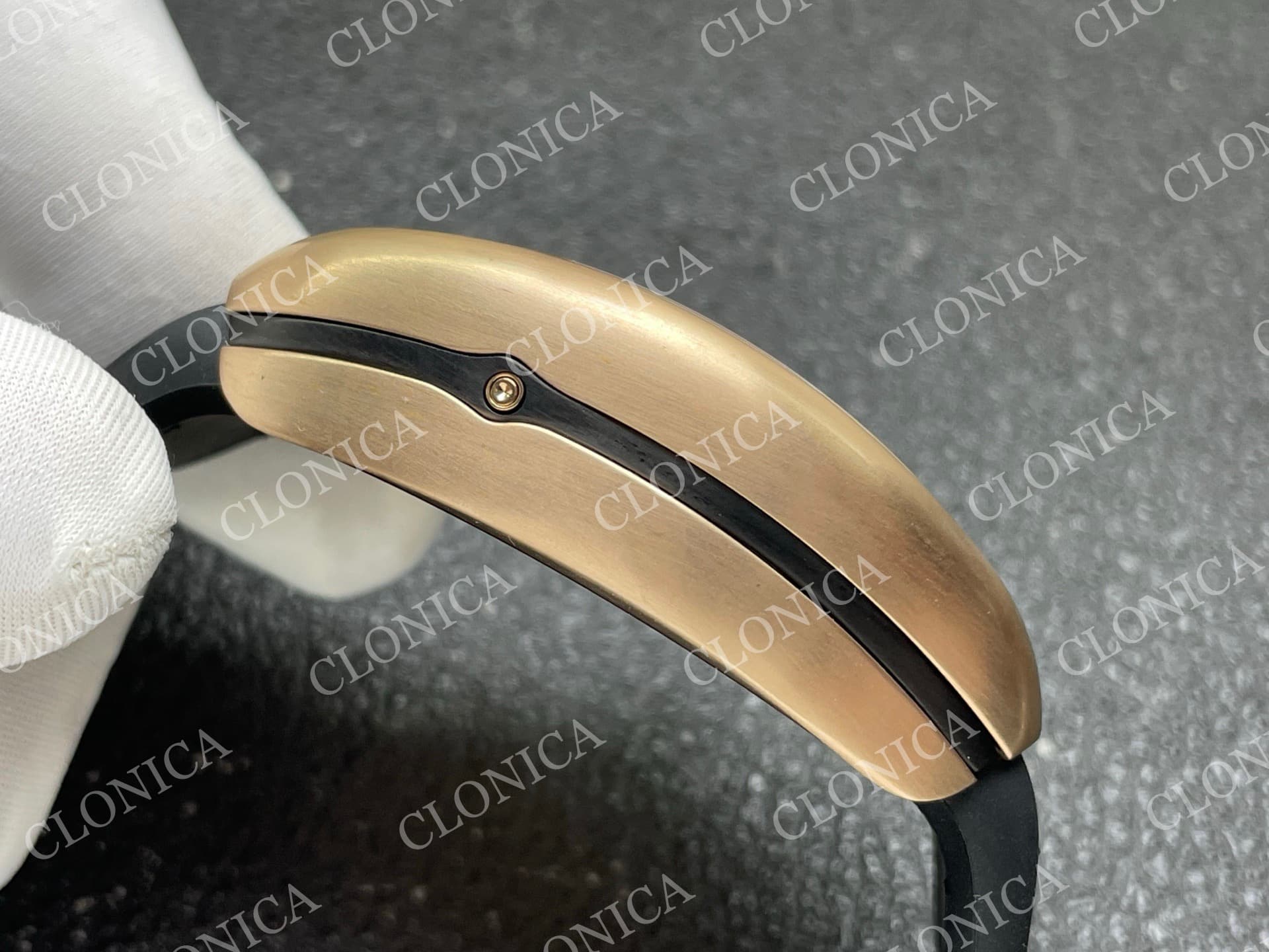 VANGUARD V45 CHRONO BRUSHED RG CASE GOLD INNER BEZEL BLACK DIAL — view 9