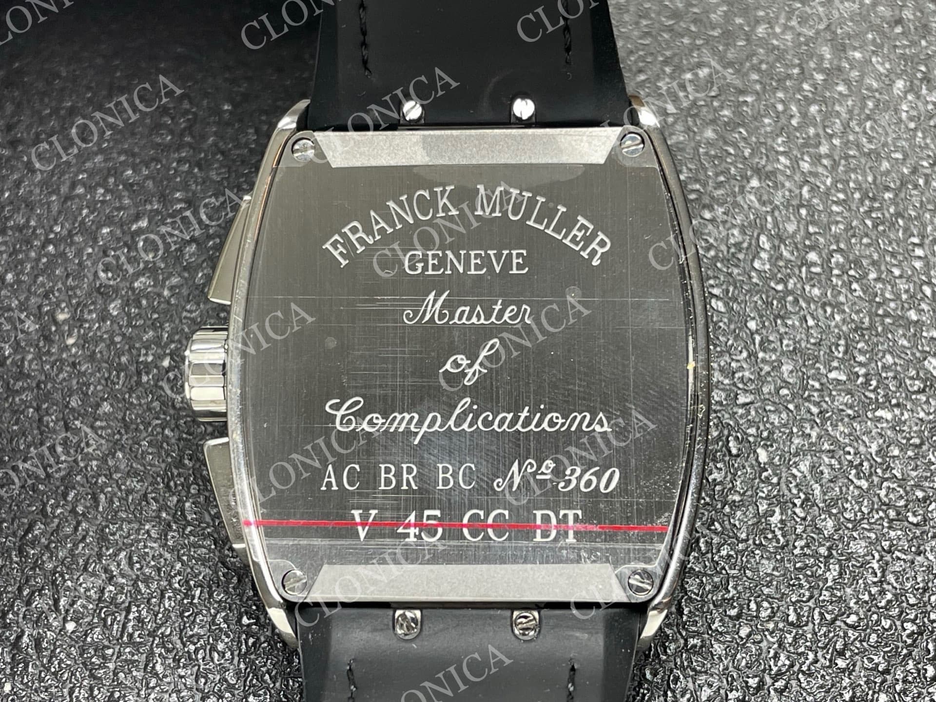 VANGUARD V45 CHRONO BRUSHED SS PAVE CRYSTALS BLACK DIAL — view 8