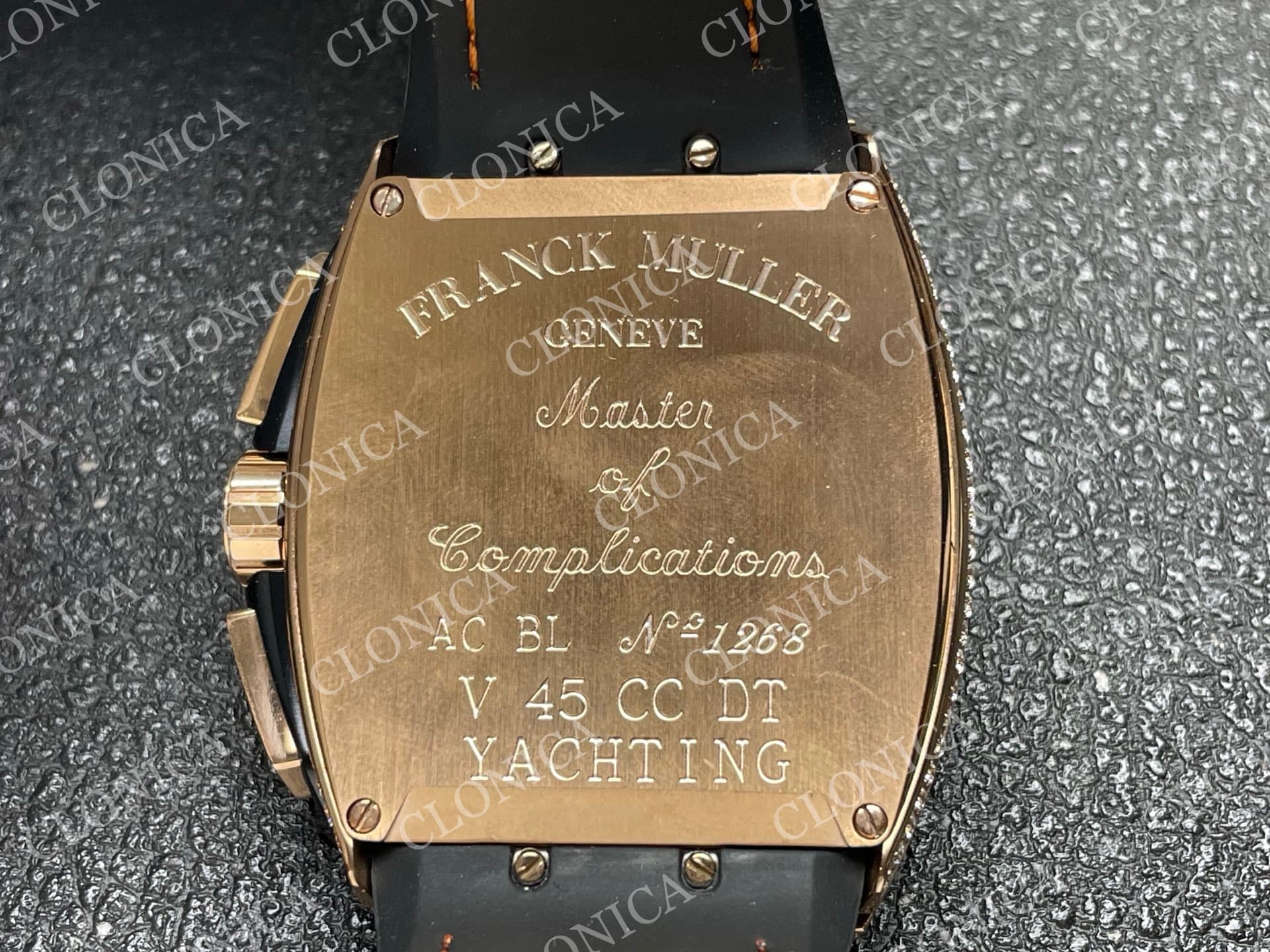 VANGUARD V45 CHRONO RG PAVE CRYSTALS GOLD INNER BEZEL BLACK DIAL — view 8