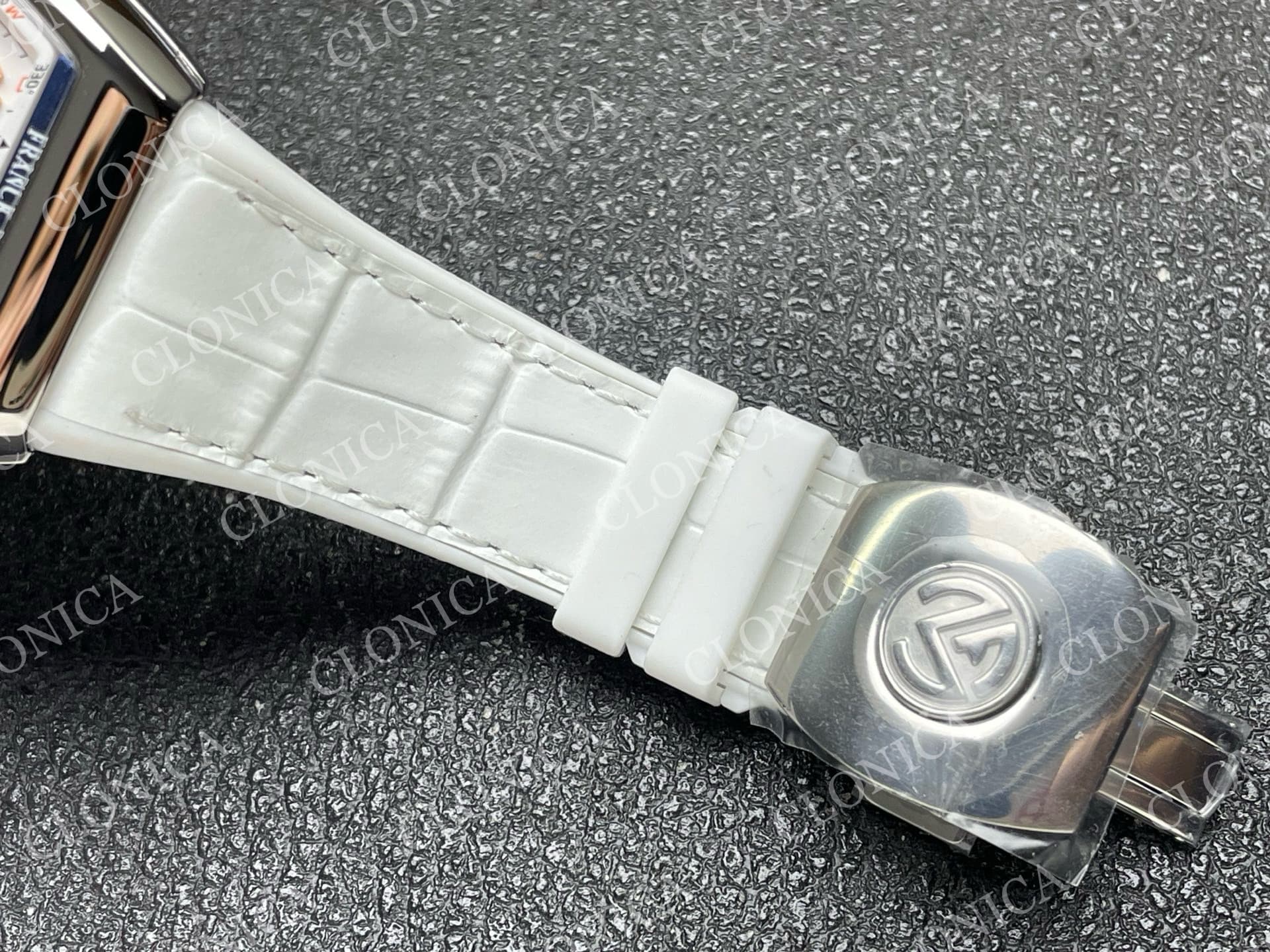 VANGUARD V45 SS WHITE ORANGE TEXTURED DIAL ON WHITE GUMMY STRAP A2824 — view 5