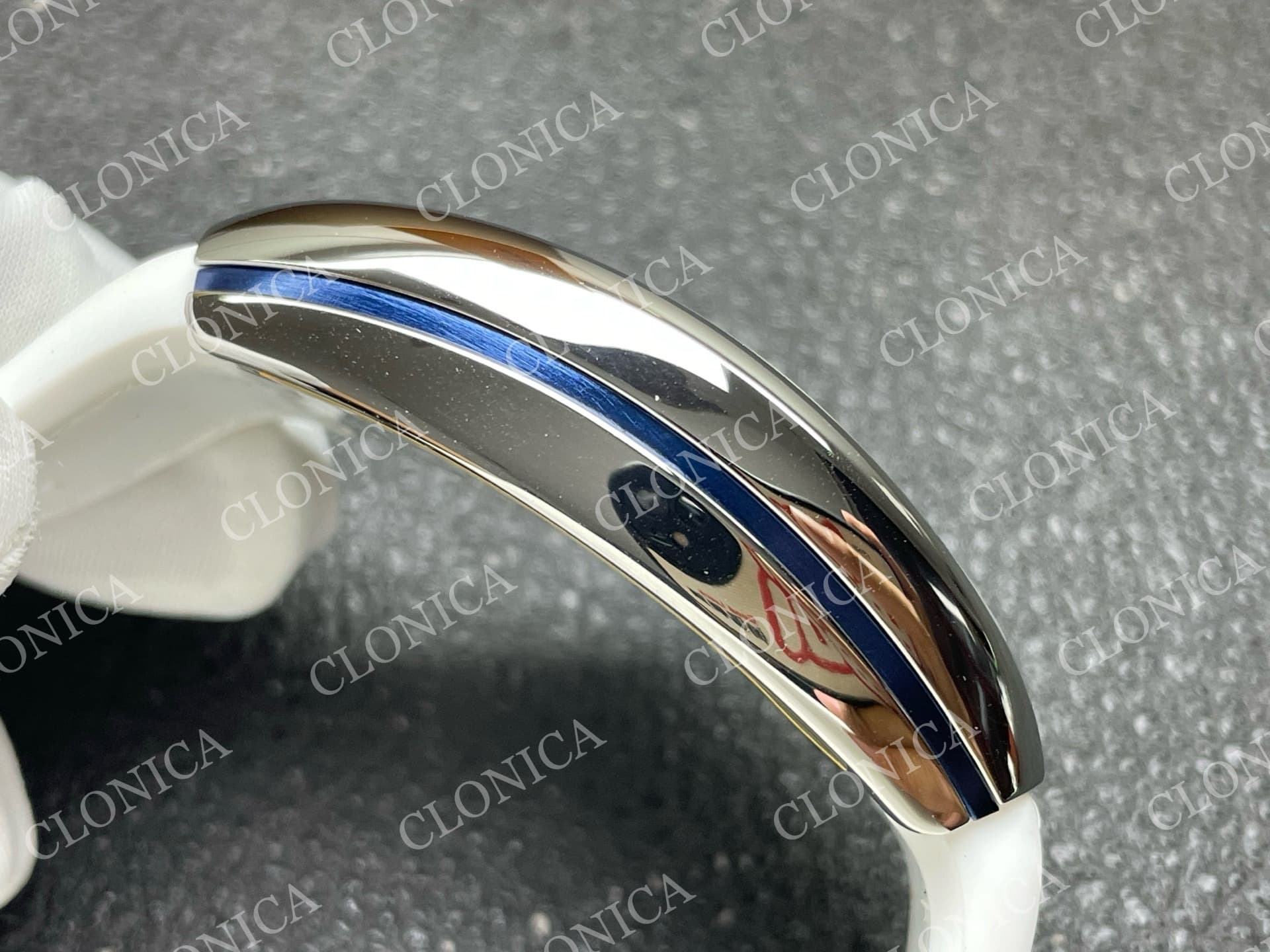 VANGUARD V45 SS WHITE ORANGE TEXTURED DIAL ON WHITE GUMMY STRAP A2824 — view 9