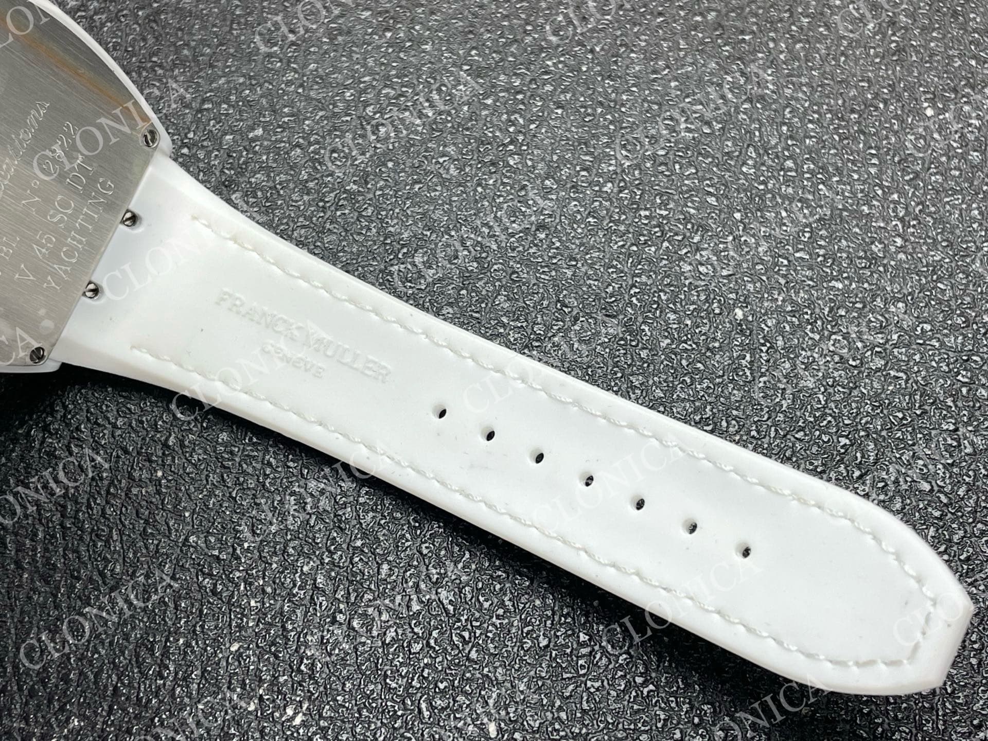 VANGUARD V45 WHITE ORANGE TEXTURED DIAL ON WHITE GUMMY STRAP A2824 — view 6