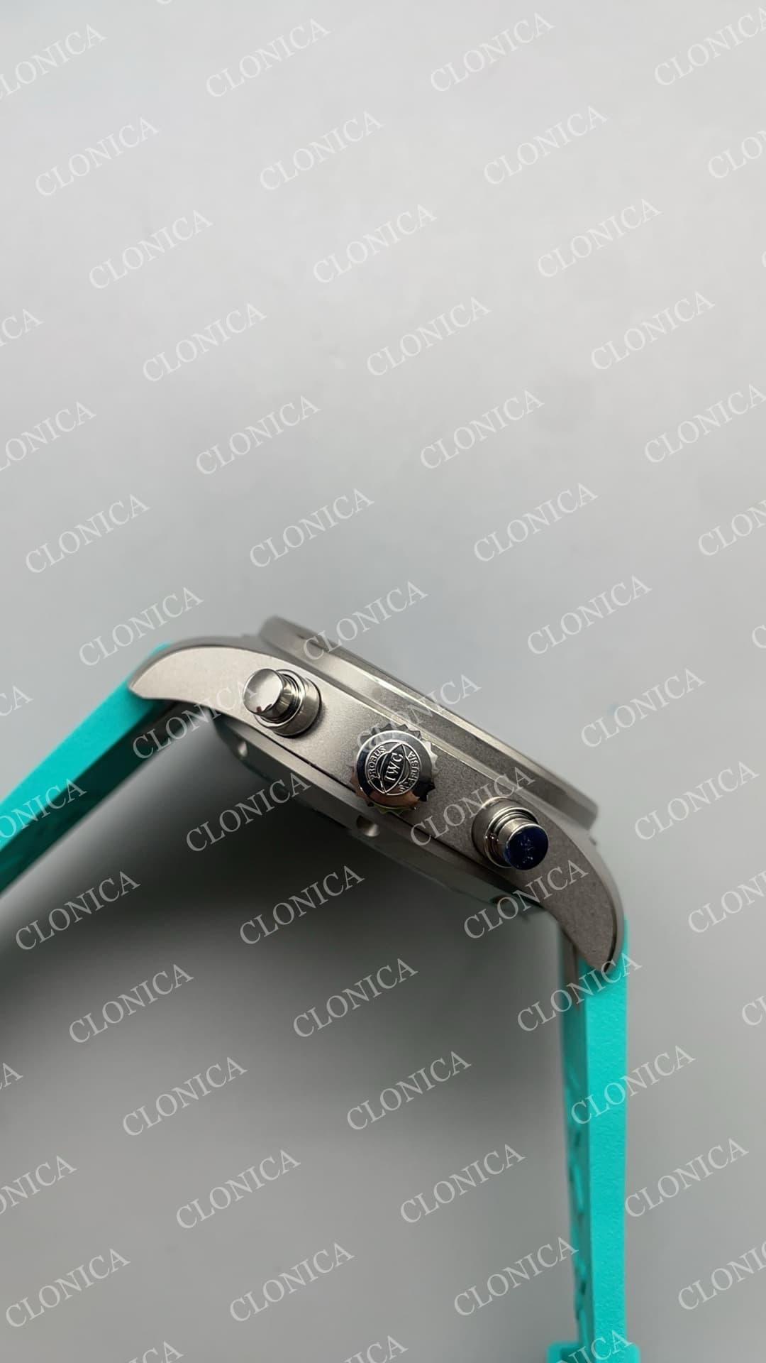 PILOT SS 1:1 BEST EDITION BLACK DIAL ON BLUE RUBBER STRAP A7750 — view 7