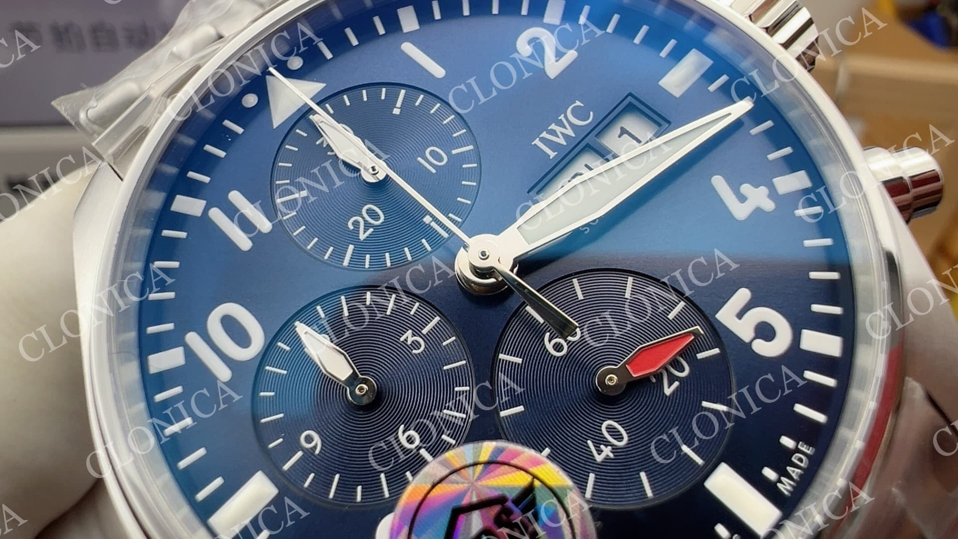 PILOT WATCH SS 1:1 BLUE DIAL ON SS BRACELET A69385 — view 3