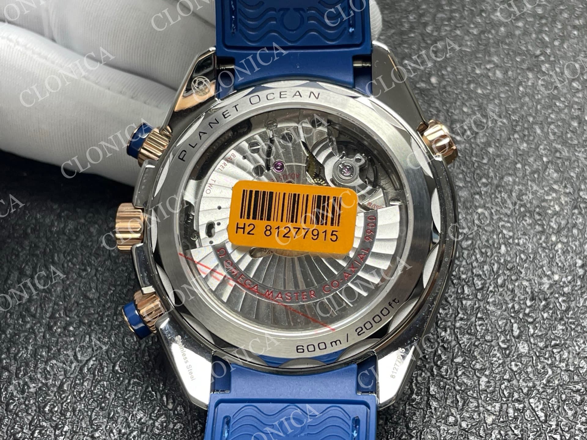 PLANET OCEAN MASTER CHRONOMETER BLUE ROSE CERAMIC BEZEL BLUE DIAL — view 8