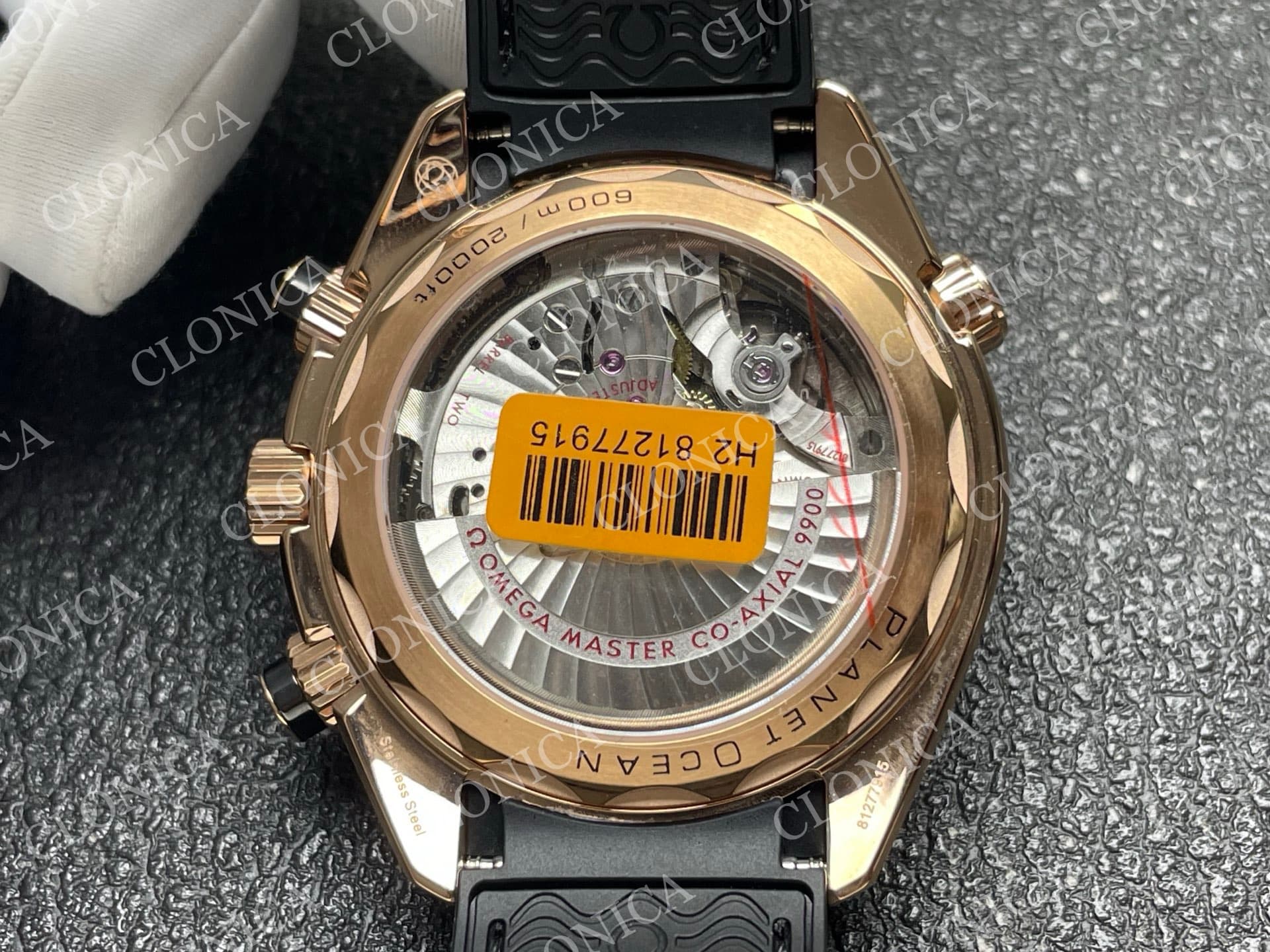 PLANET OCEAN MASTER CHRONOMETER BLACK ROSE CERAMIC BEZEL BLACK DIAL — view 8