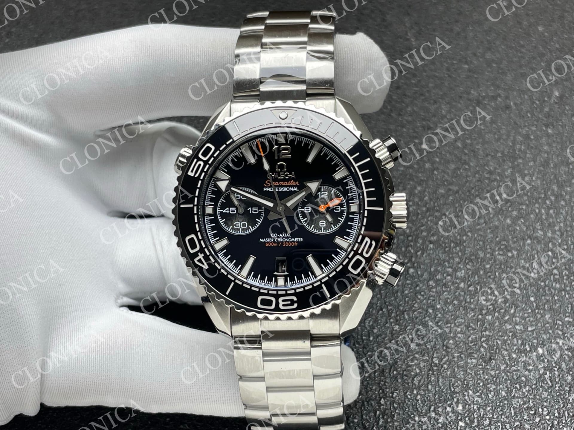 PLANET OCEAN MASTER CHRONOMETER BLACK CERAMIC BEZEL BLACK DIAL — view 1