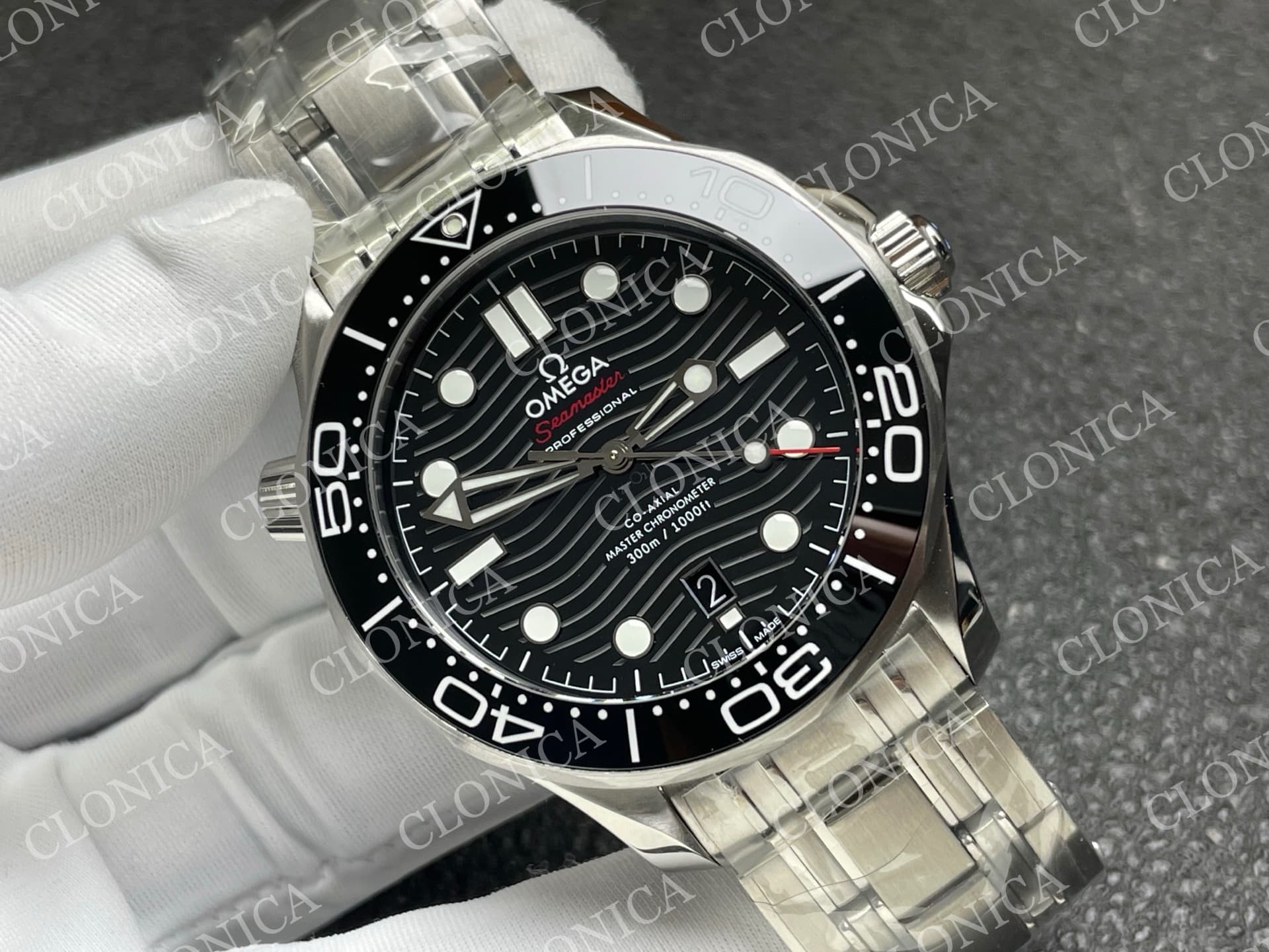 SEAMASTER DIVER 300M BLACK CERAMIC BEZEL BLACK DIAL — view 2