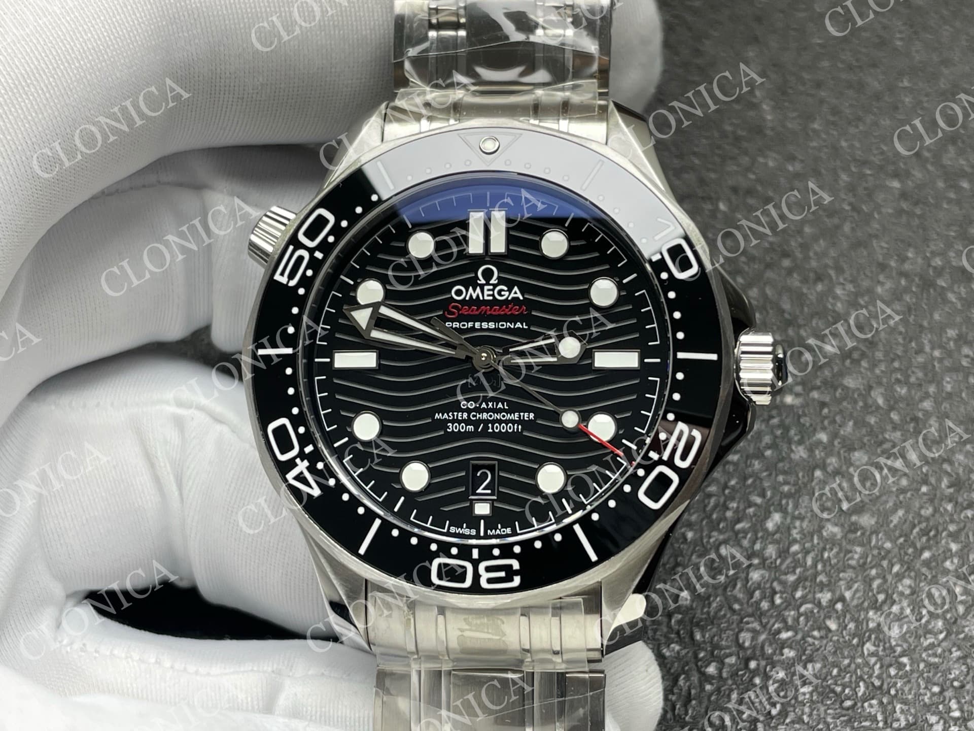 SEAMASTER DIVER 300M BLACK CERAMIC BEZEL BLACK DIAL — view 3