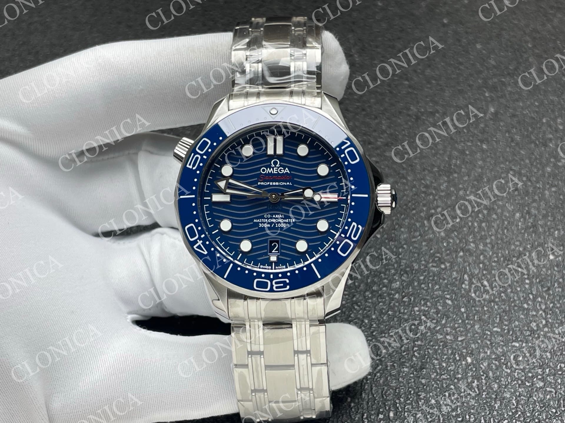 SEAMASTER DIVER 300M BLUE CERAMIC WITH BLUE DIAL — view 1