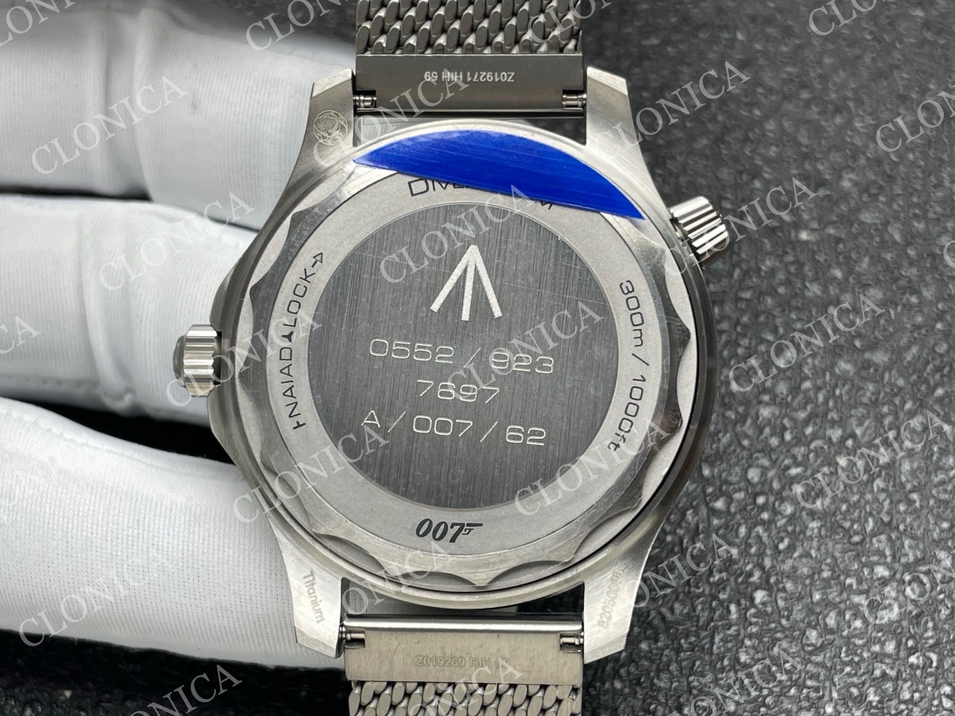 SEAMASTER 300 "NO TIME TO DIE" TITANIUM 1:1 ON TITANIUM MESH BRACELET — view 8