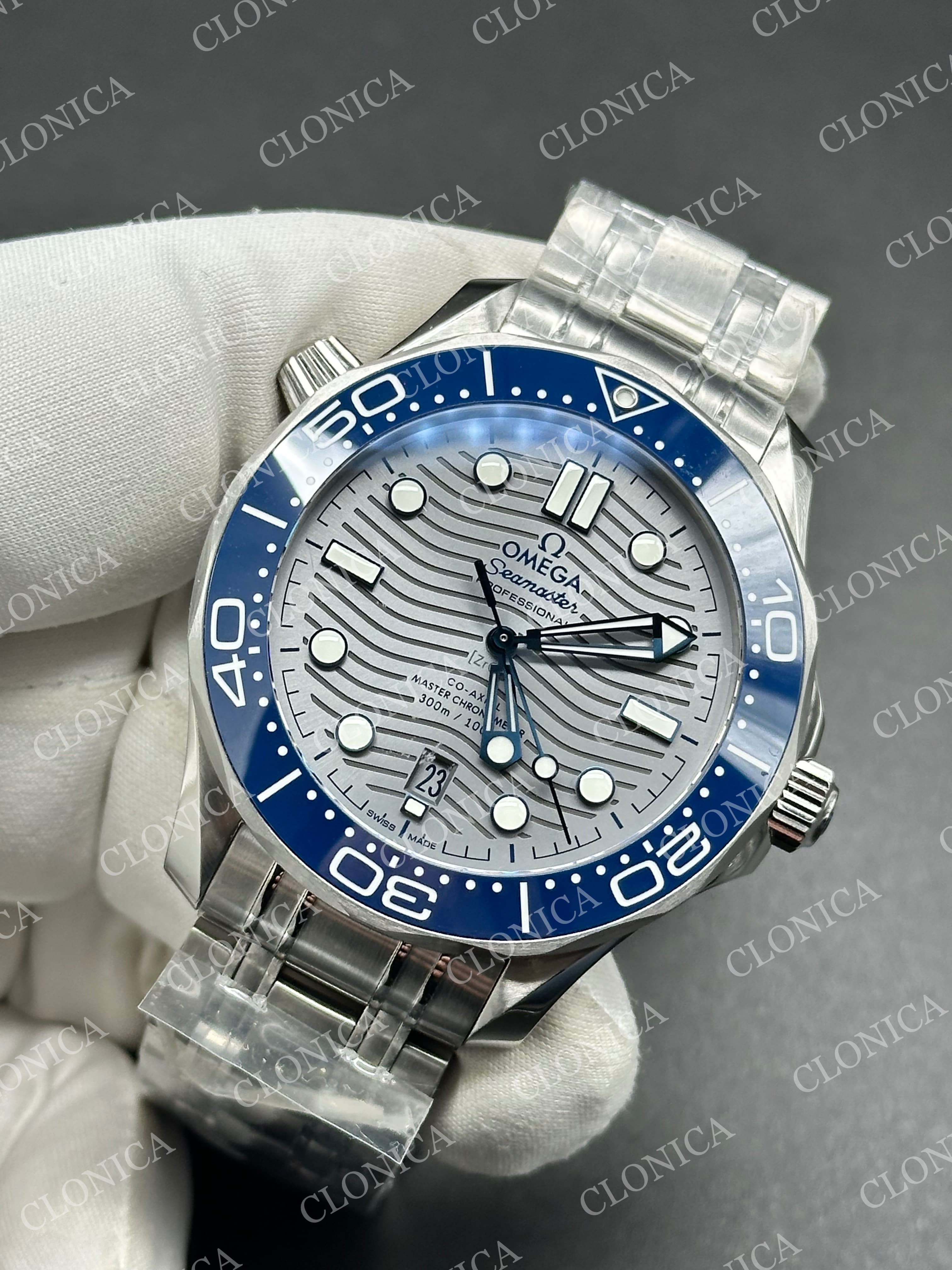 SEAMASTER DIVER 300M BLUE CERAMIC WITH BLUE DIAL — view 3