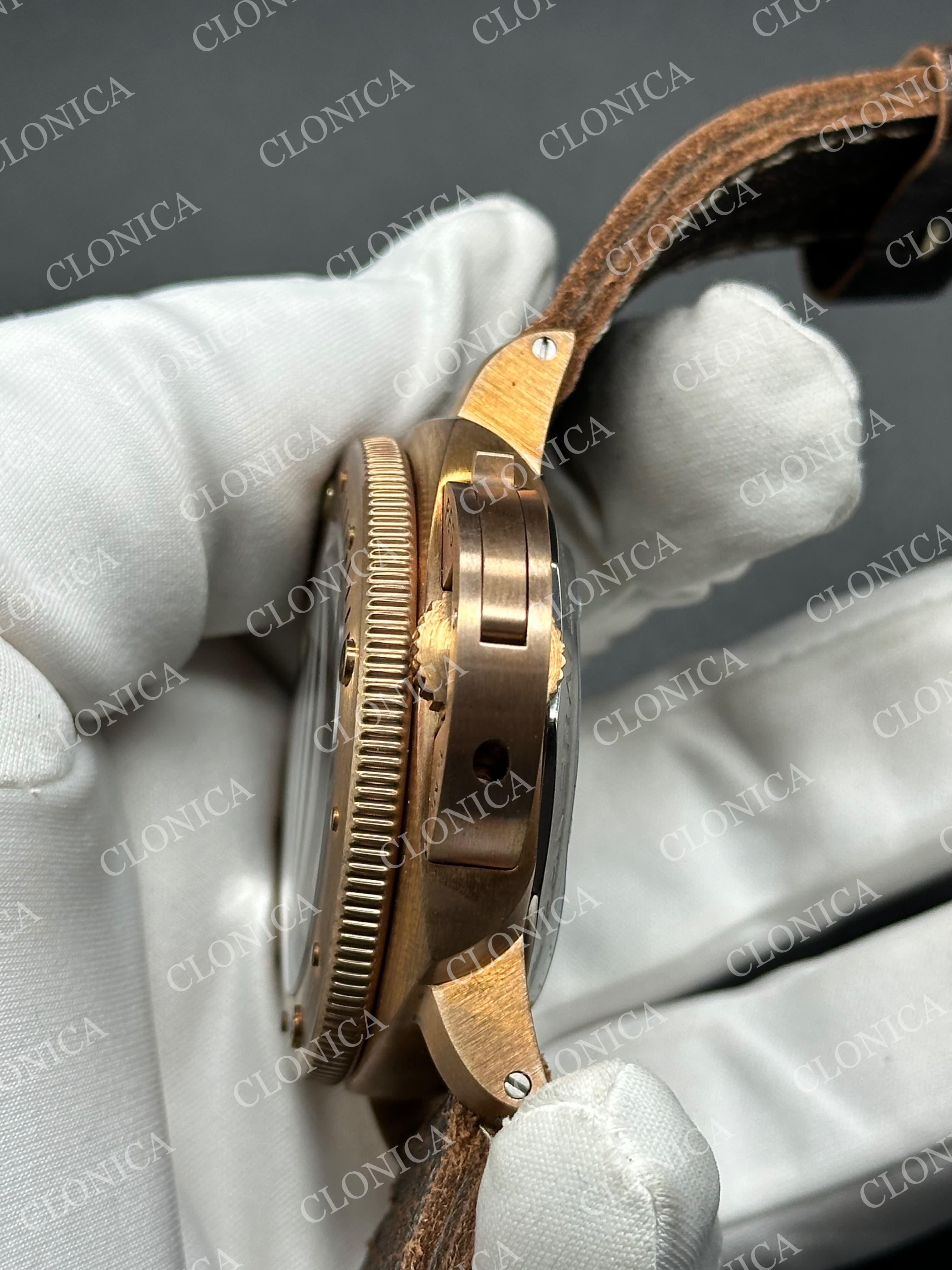 PAM382 N BRONZO 1:1 ON BROWN DISTRESSED CALFSKIN STRAP VSP9000 — view 4